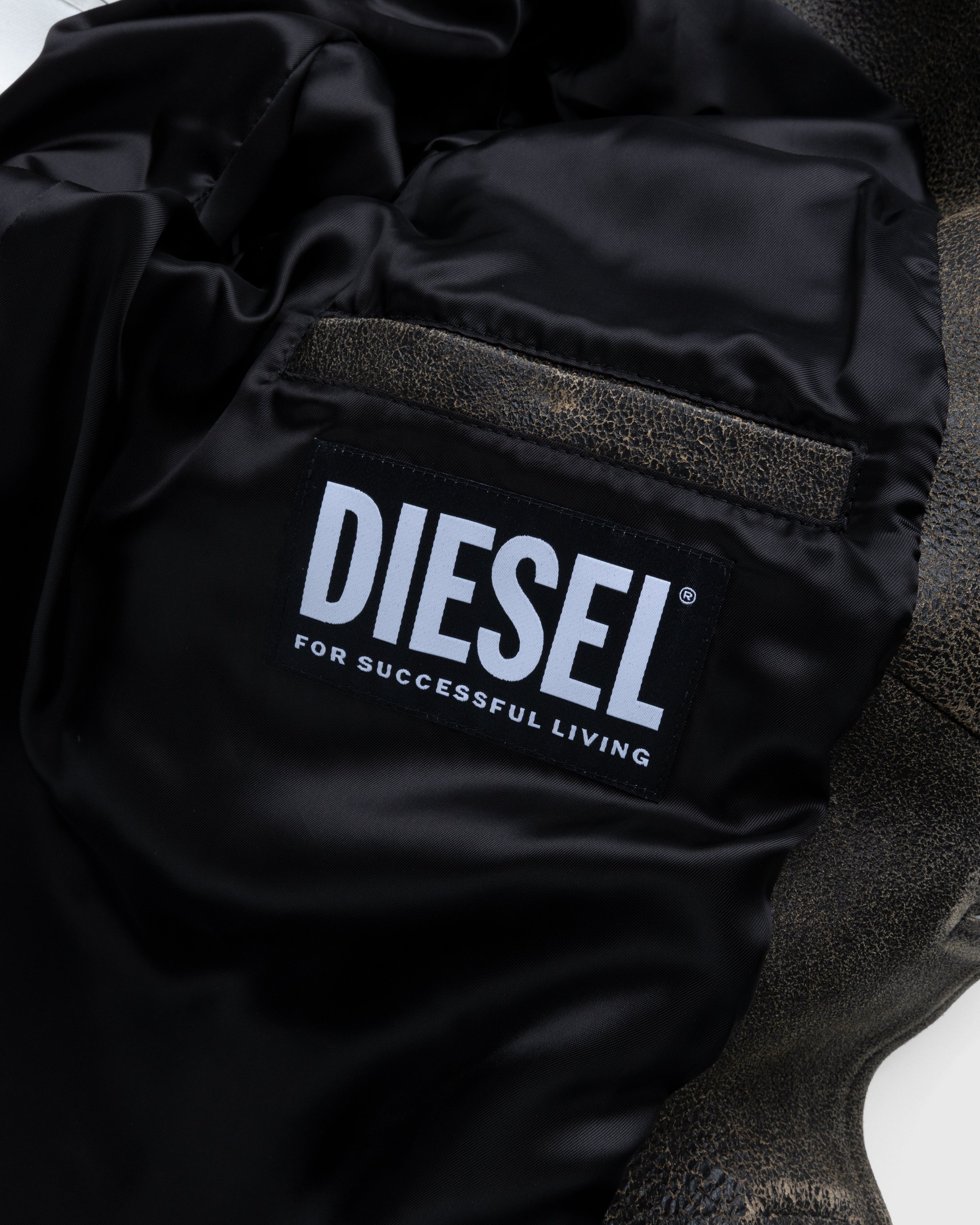Diesel - Treat Cracked Leather Coat Brown - Clothing - Brown - Image 3
