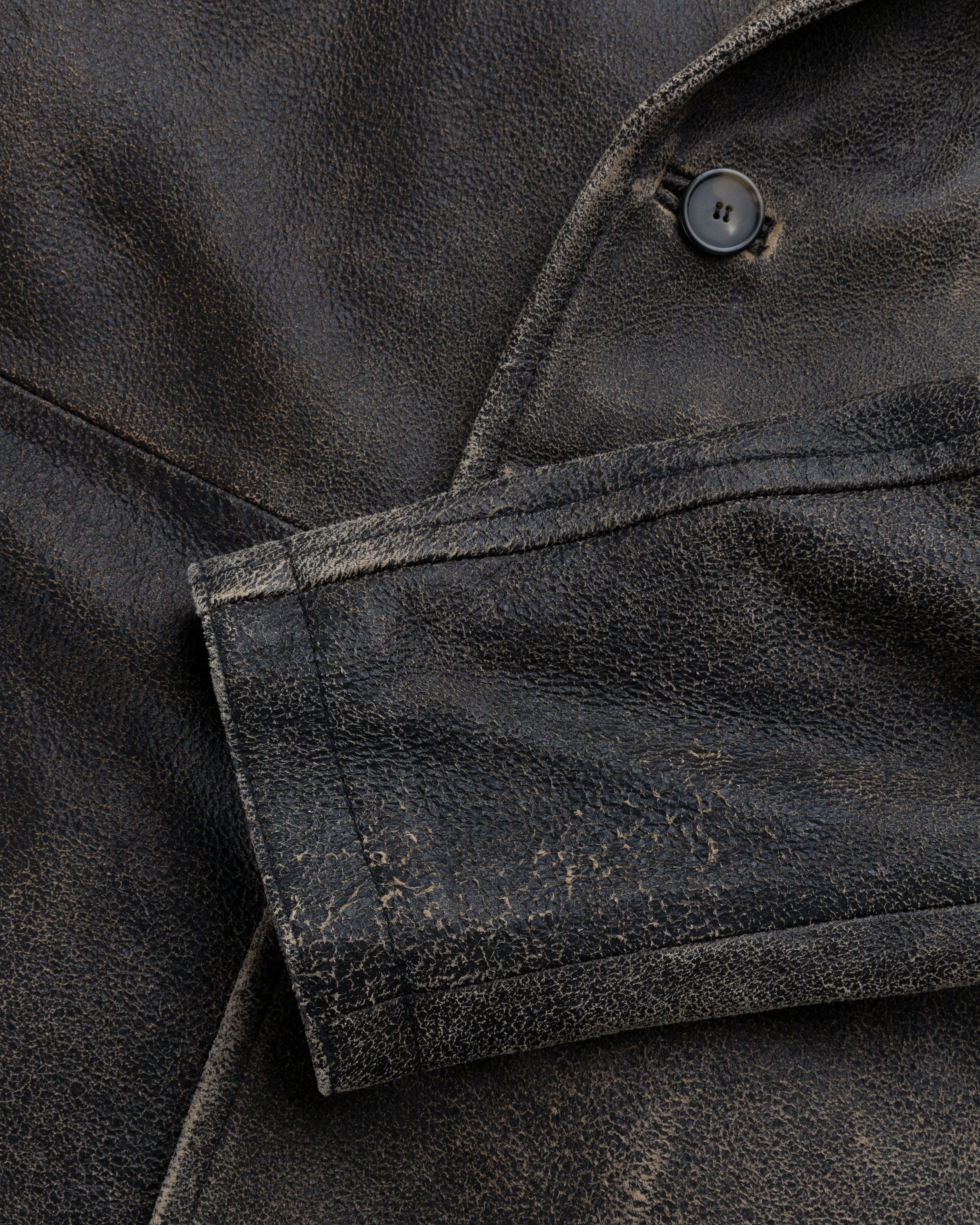 Diesel - Treat Cracked Leather Coat Brown - Clothing - Brown - Image 8