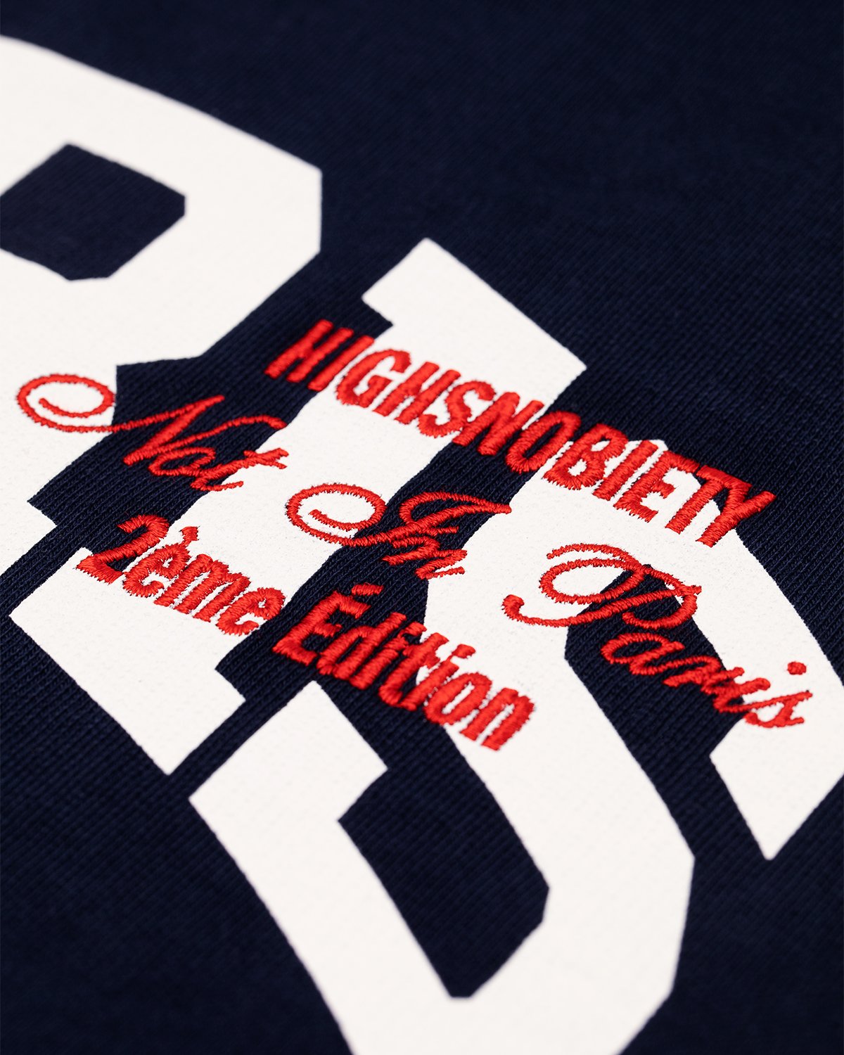 Highsnobiety - Not In Paris College Logo Hoodie Navy - Clothing - Blue - Image 3