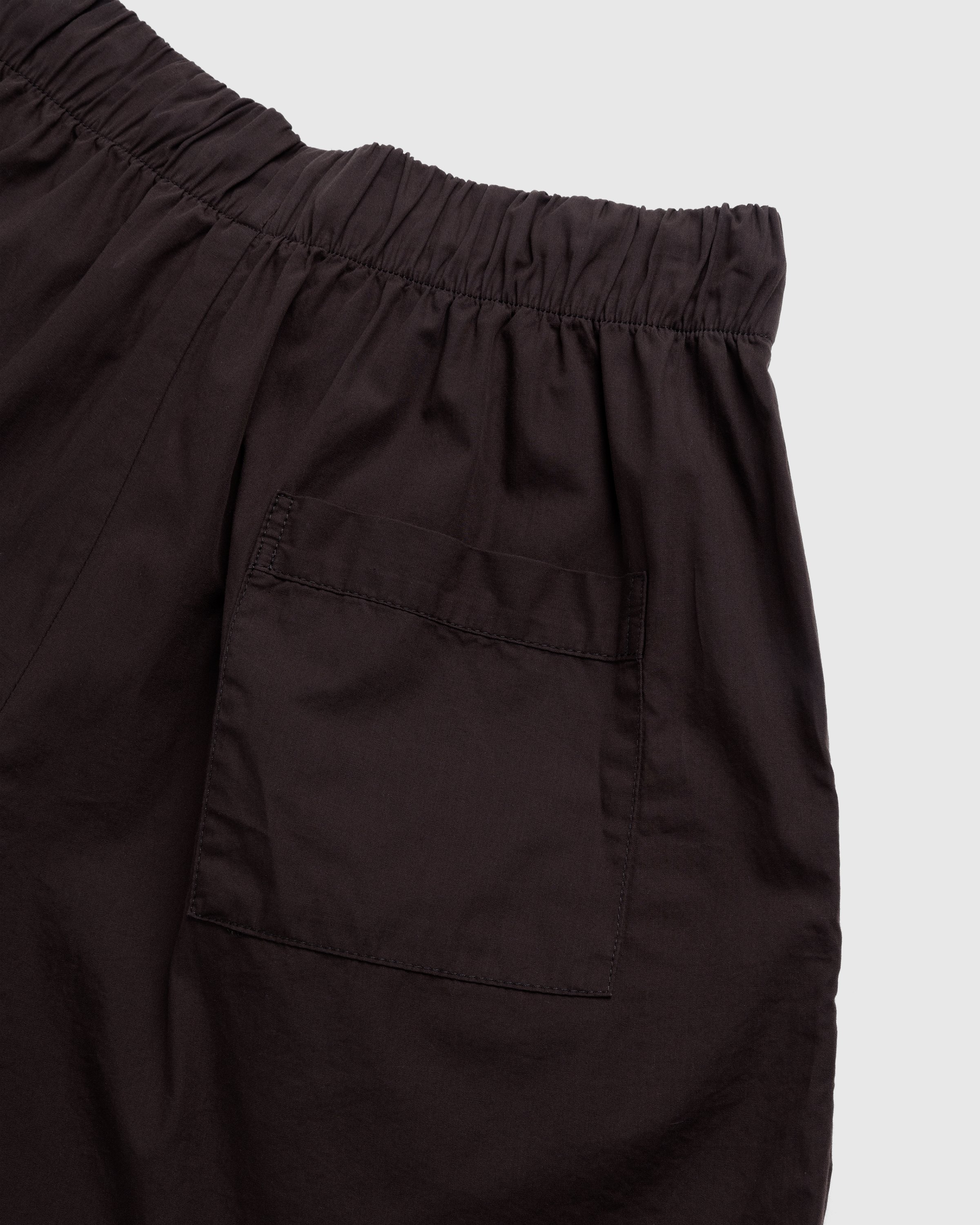 Tekla - Cotton Poplin Pyjamas Shorts Coffee - Clothing - Brown - Image 4