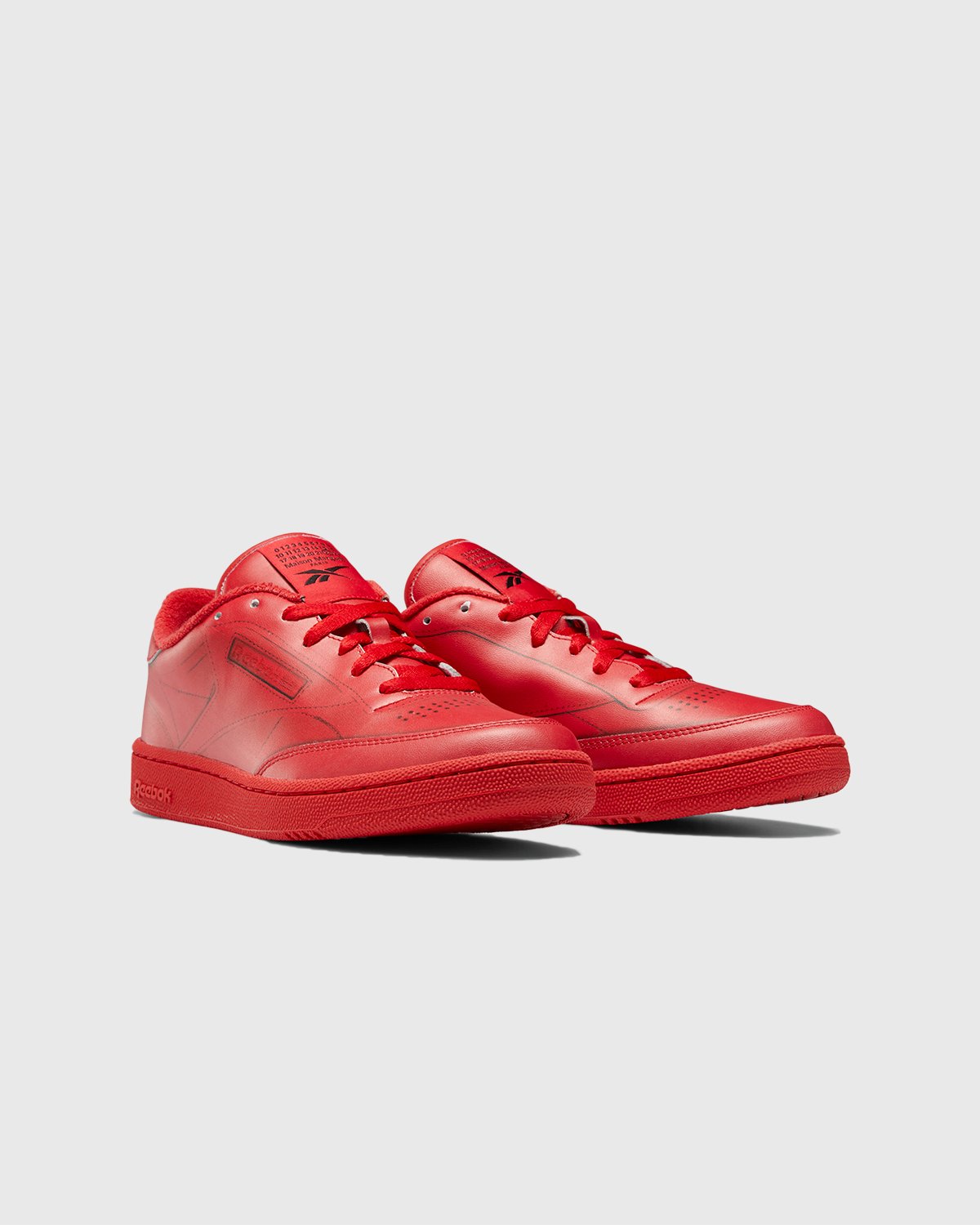 Maison Margiela x Reebok - Club C Trompe L’Oeil Red - Footwear - Red - Image 2