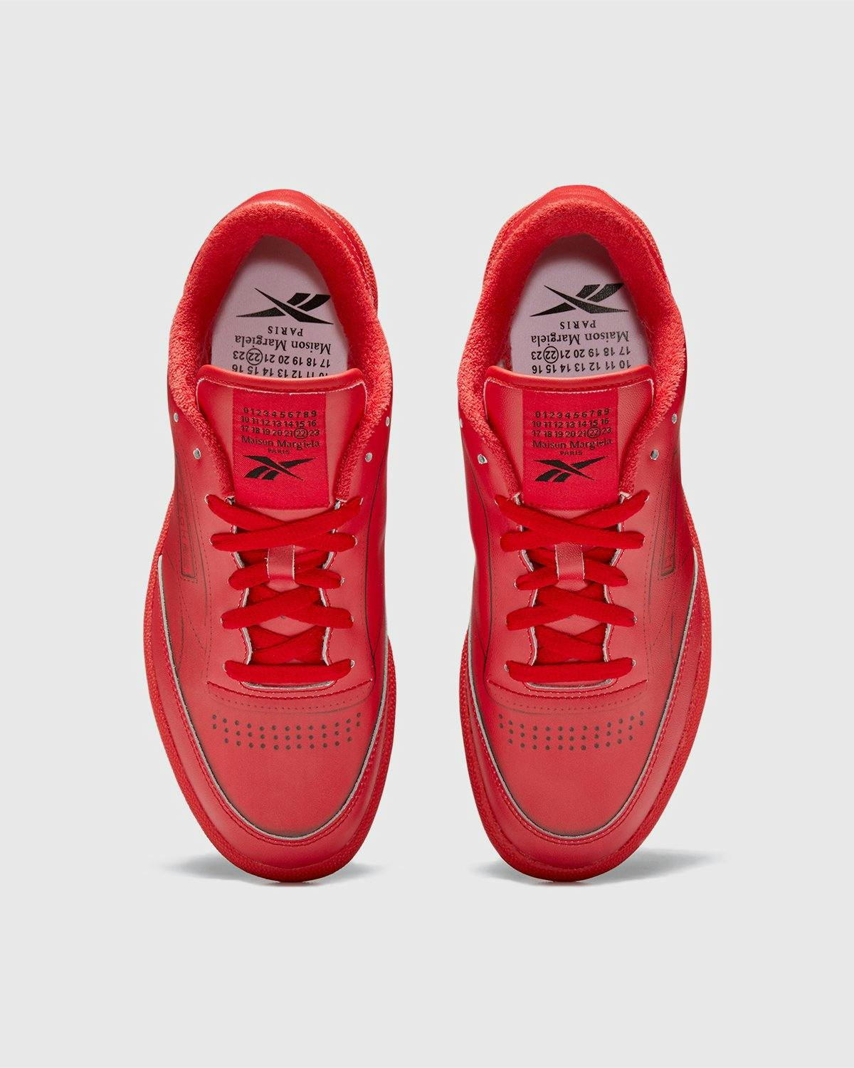 Maison Margiela x Reebok - Club C Trompe L’Oeil Red - Footwear - Red - Image 4