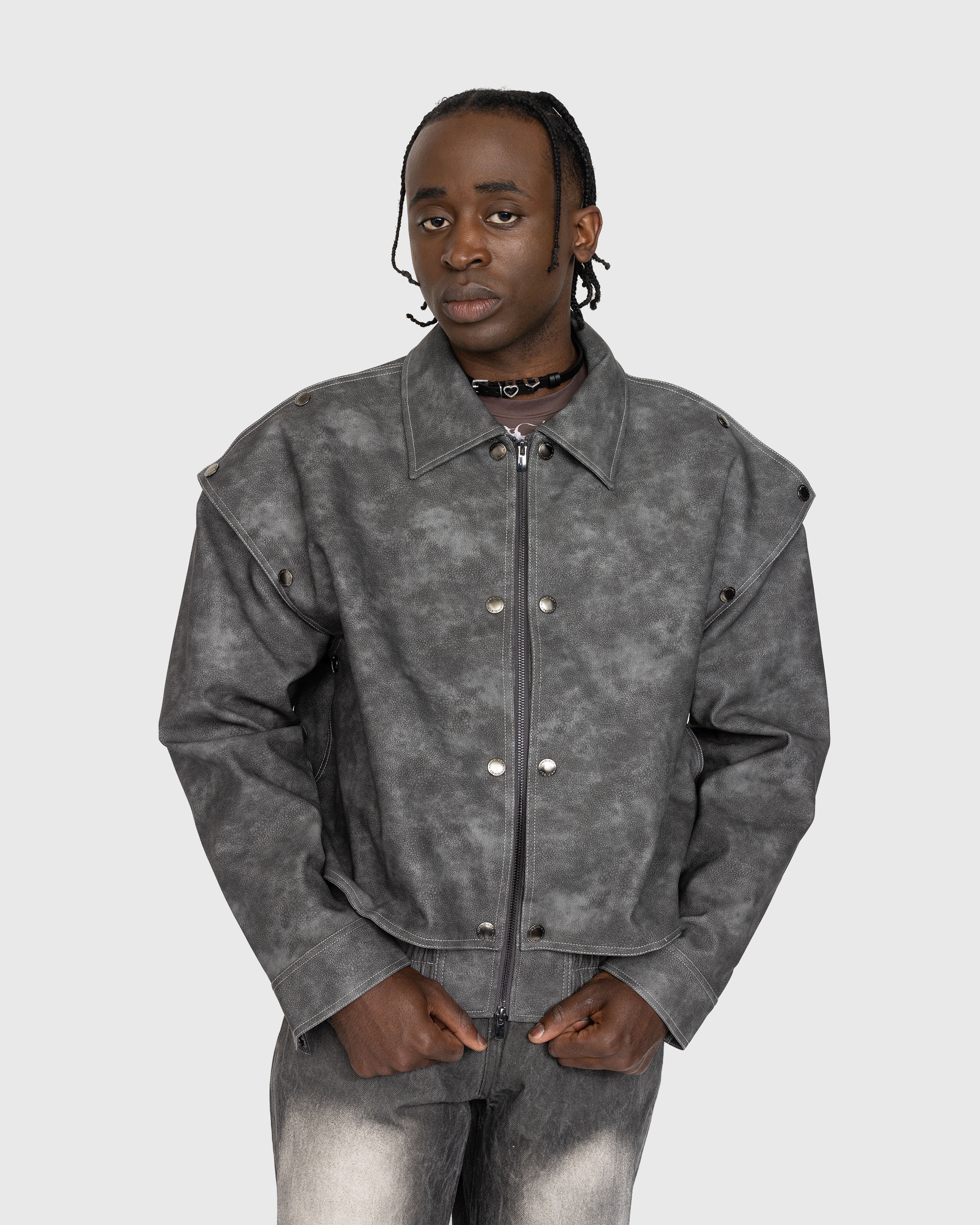 Y/Project - Snap Panel Bomber Jacket Grey - Clothing - Grey - Image 2