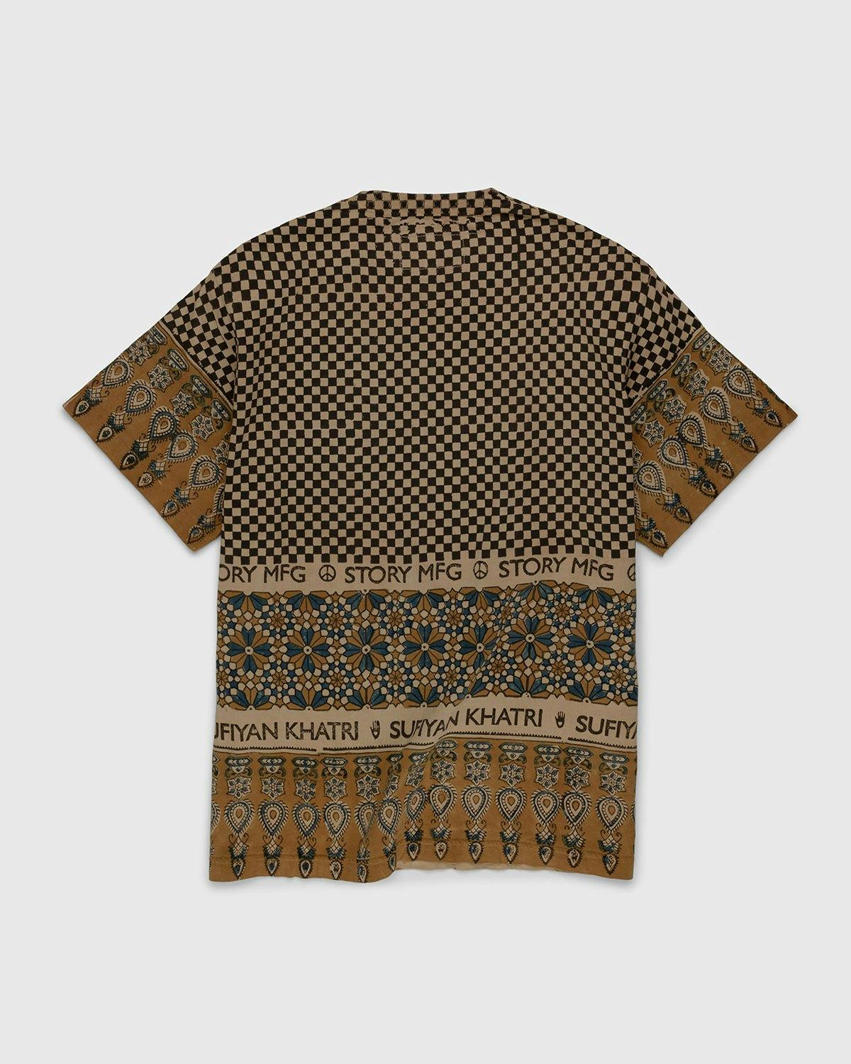 Story mfg. - Grateful Tee Checker Bootleg Block Brown - Clothing - Brown - Image 2