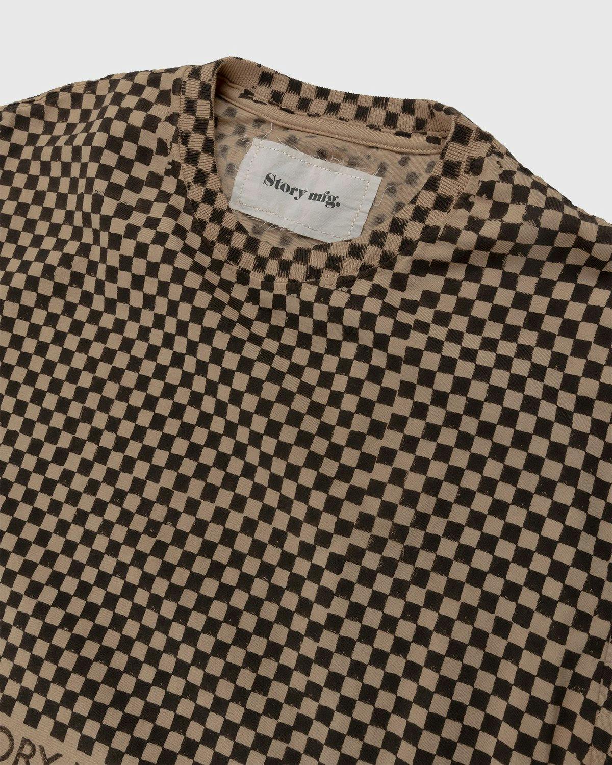 Story mfg. - Grateful Tee Checker Bootleg Block Brown - Clothing - Brown - Image 4
