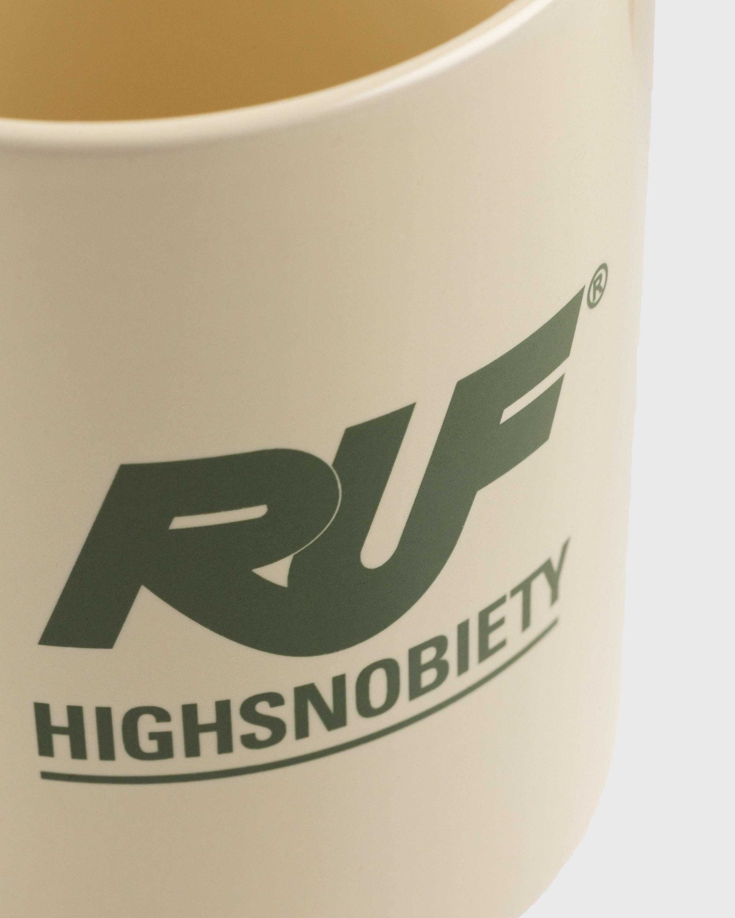 RUF x Highsnobiety - Logo Coffee Mug Cream - Lifestyle - White - Image 3