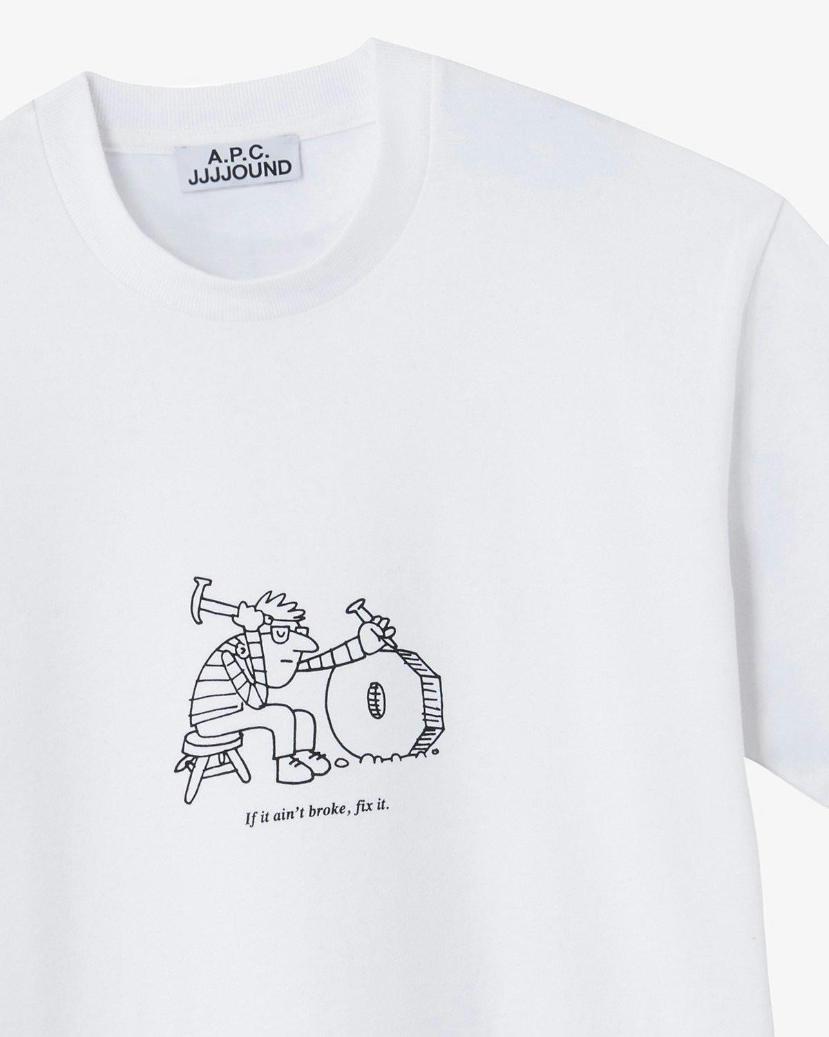 A.P.C. x JJJJound - T-Shirt Rough White - Clothing - White - Image 2