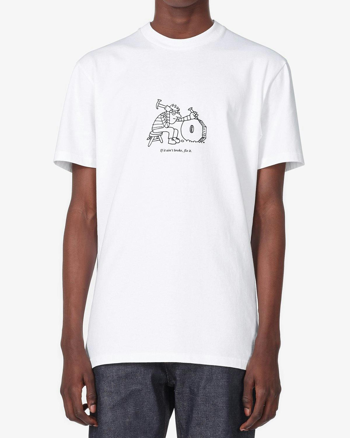 A.P.C. x JJJJound - T-Shirt Rough White - Clothing - White - Image 3