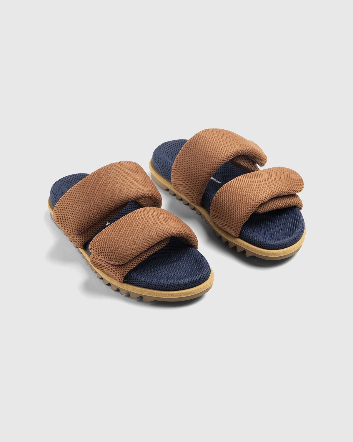 Dries van Noten - Double Strap Sandals Brown/Navy - Footwear - Brown - Image 3