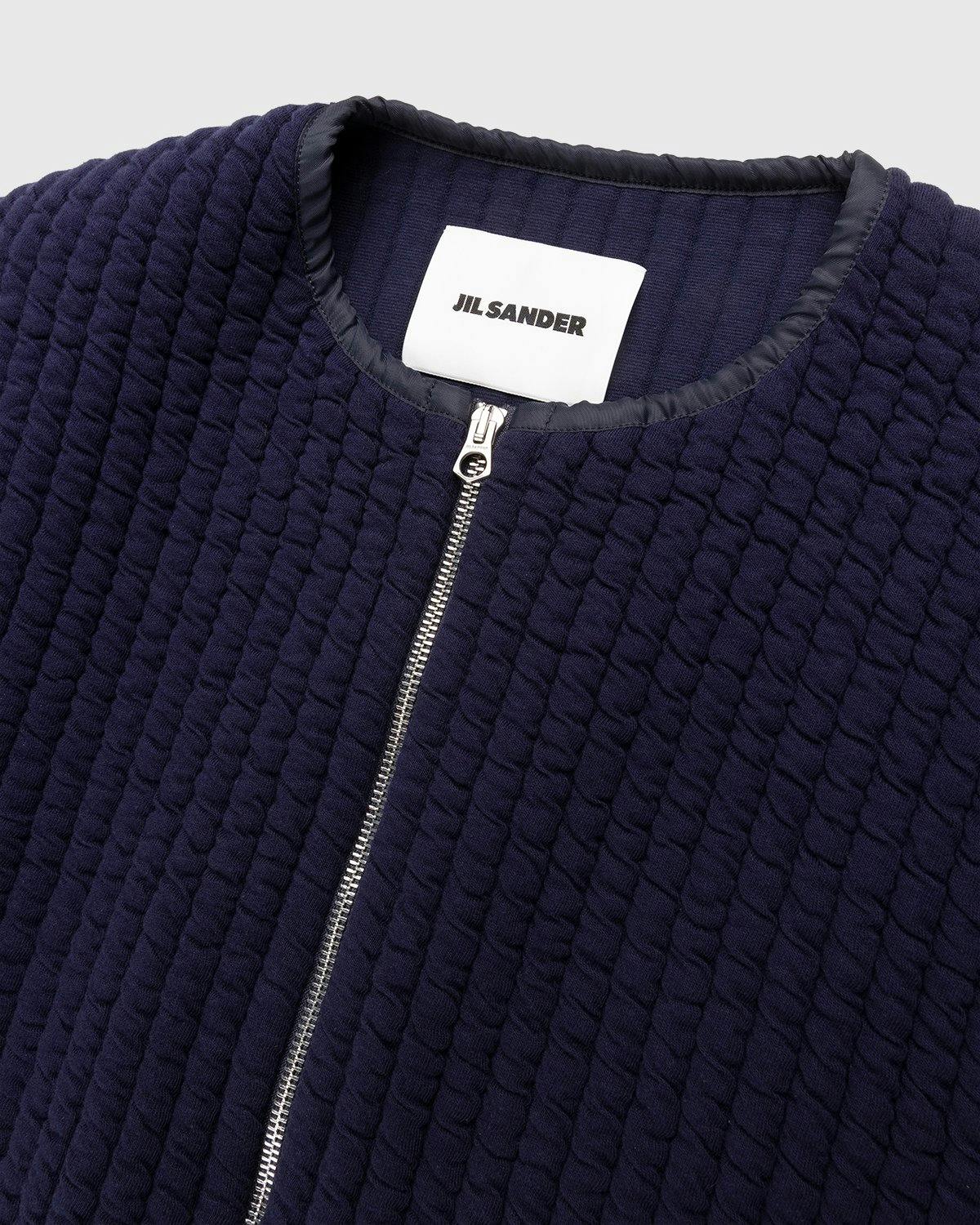 Jil Sander - Knitted Bomber Navy - Clothing - Blue - Image 5