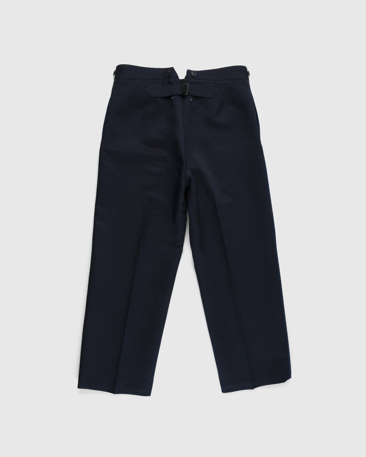 Maison Margiela - Straight Leg Twill Trousers Navy - Clothing - Blue - Image 2