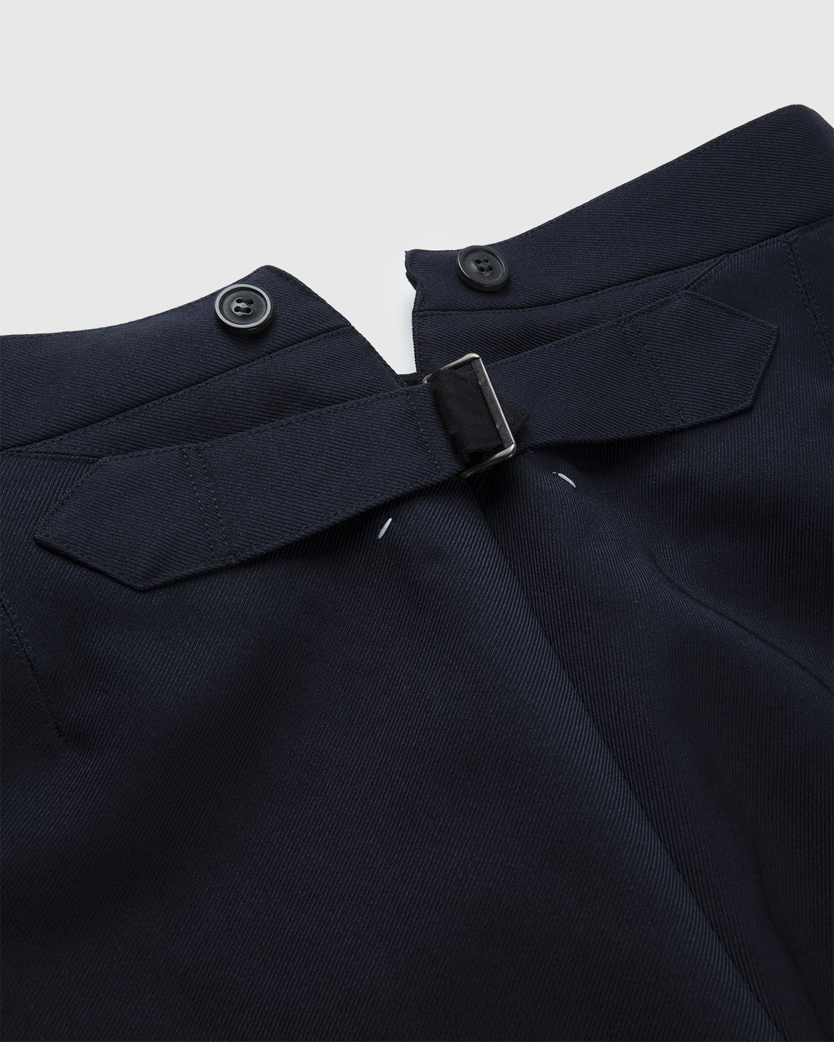 Maison Margiela - Straight Leg Twill Trousers Navy - Clothing - Blue - Image 3