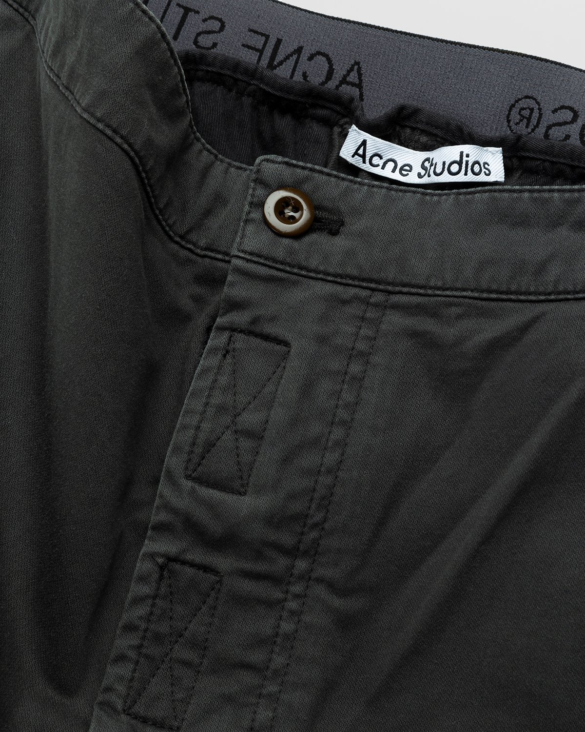 Acne Studios - Chevron Cargo Pants Anthracite Grey - Clothing - Grey - Image 6