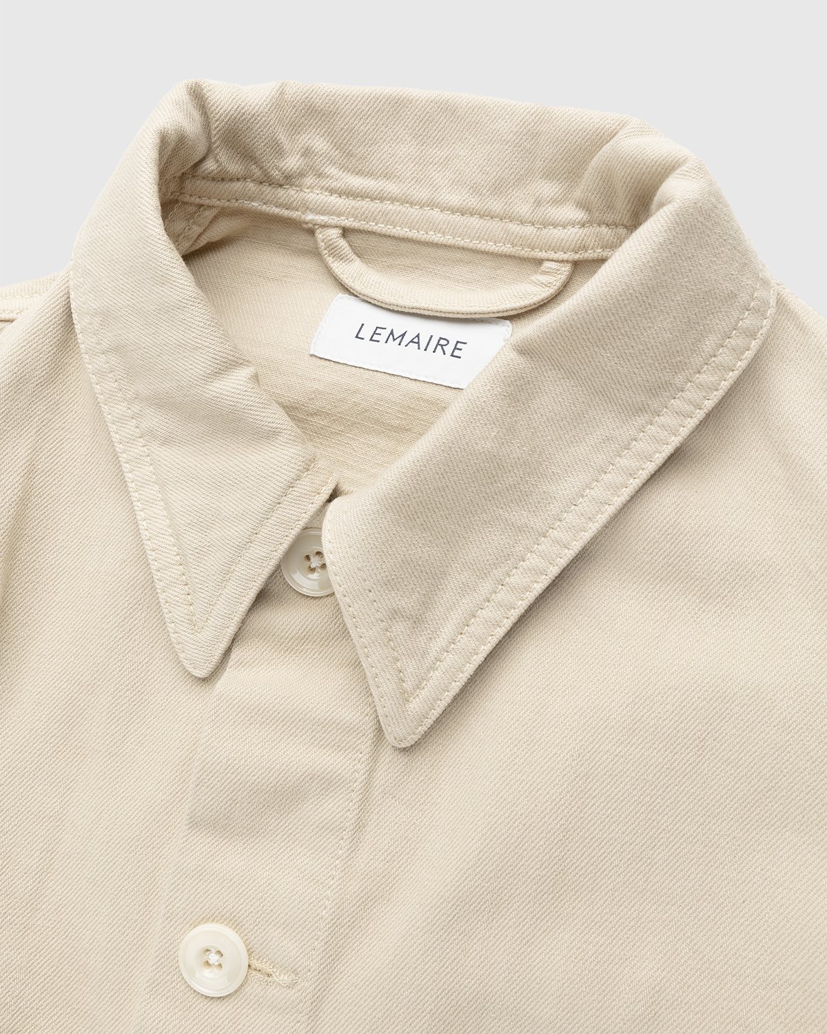 Lemaire - Boxy Denim Overshirt Saltpeter - Clothing - Beige - Image 3
