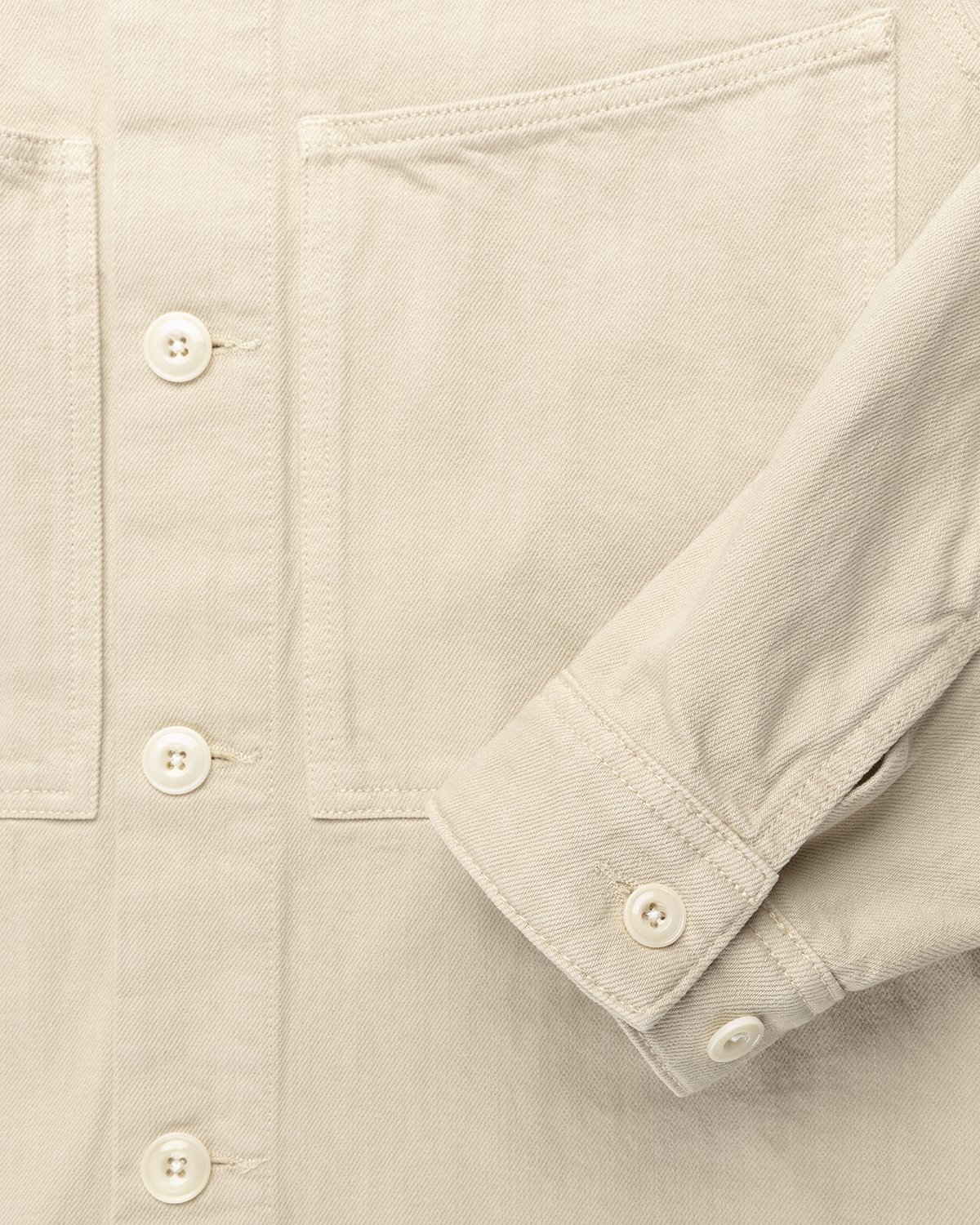 Lemaire - Boxy Denim Overshirt Saltpeter - Clothing - Beige - Image 4