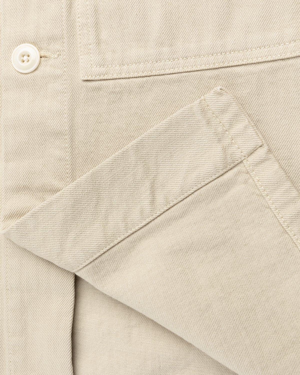 Lemaire - Boxy Denim Overshirt Saltpeter - Clothing - Beige - Image 5
