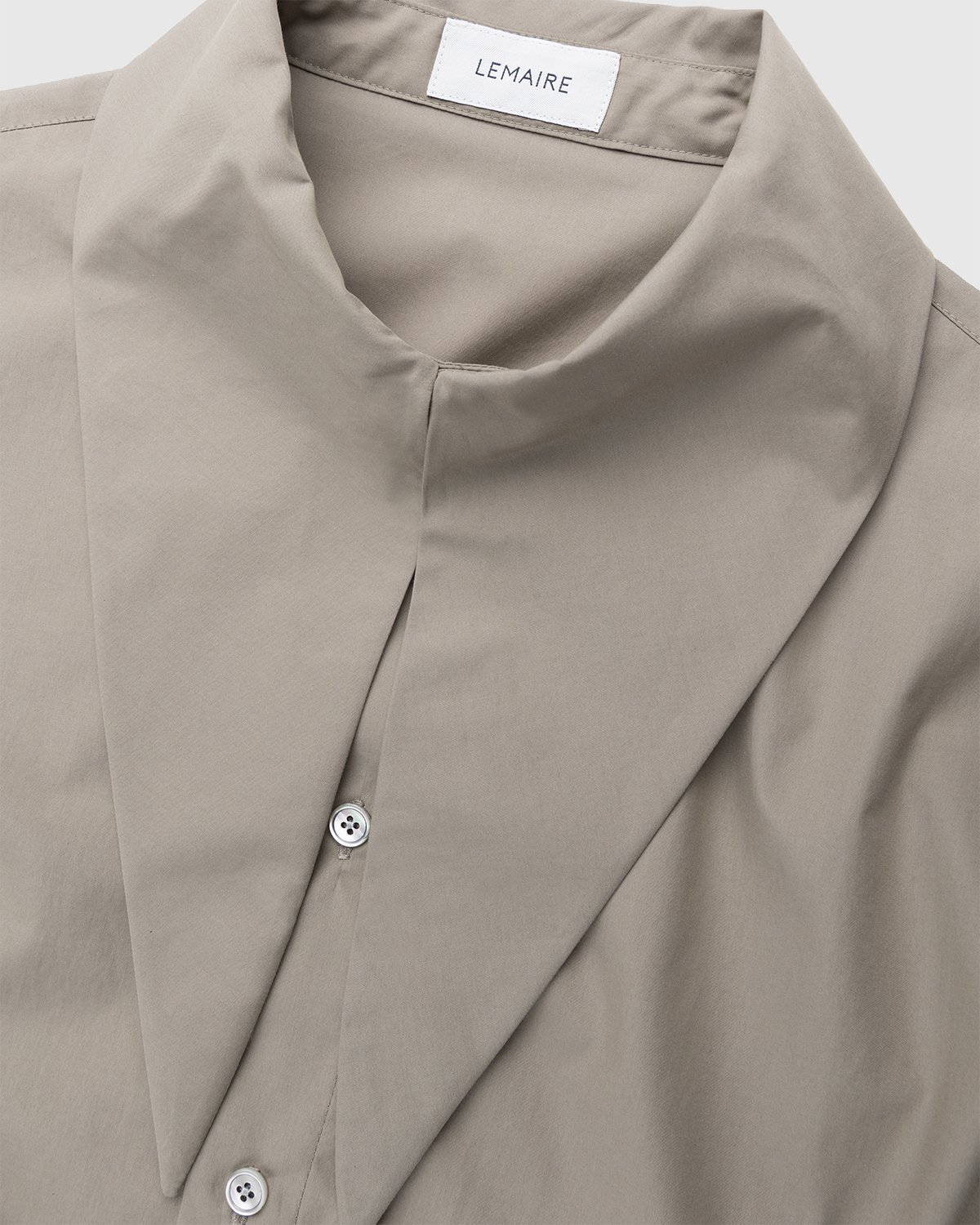 Lemaire - Tie Neck Shirt Greige - Clothing - Beige - Image 5