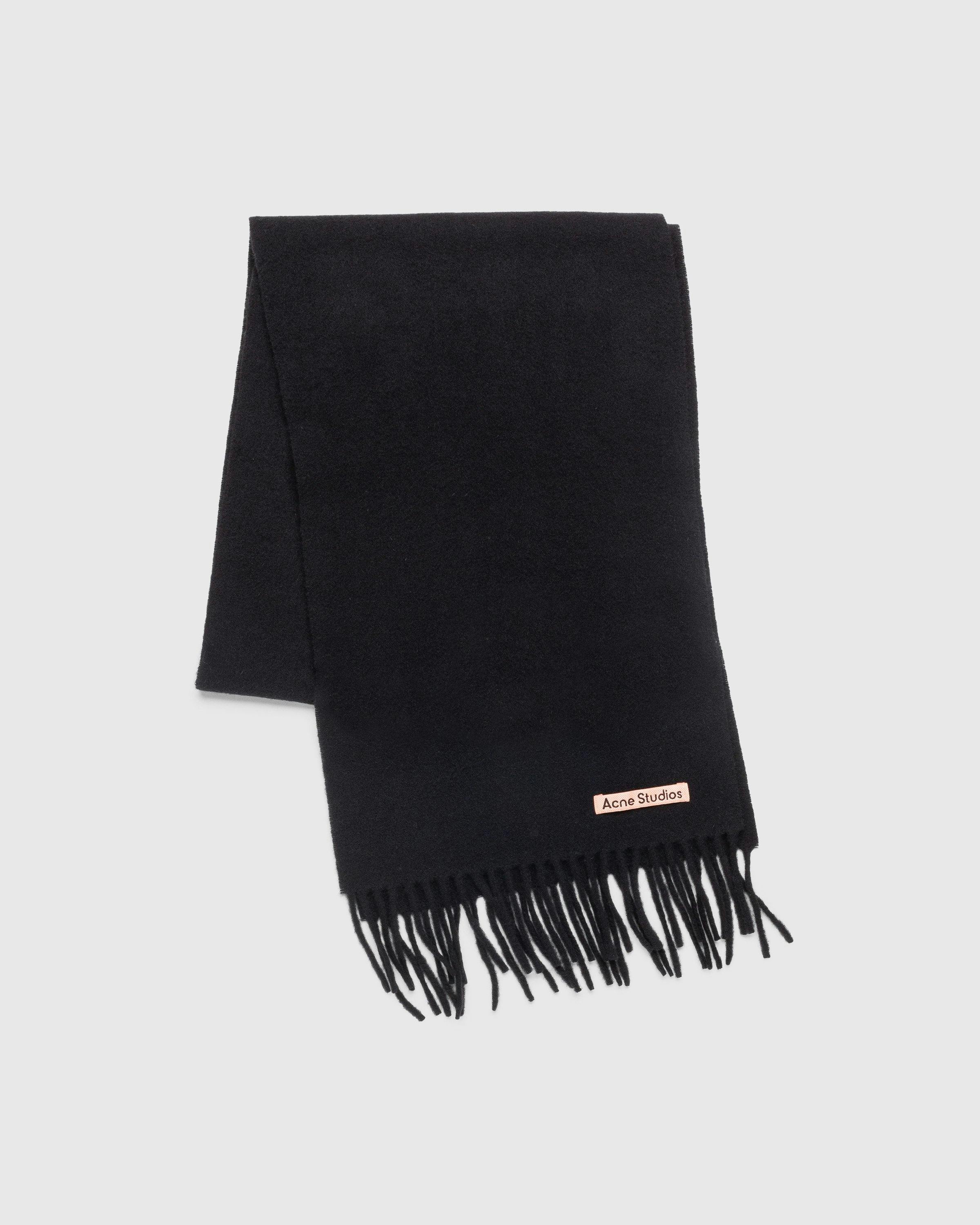 Acne Studios - Wool Fringe Scarf Black - Accessories - Black - Image 2