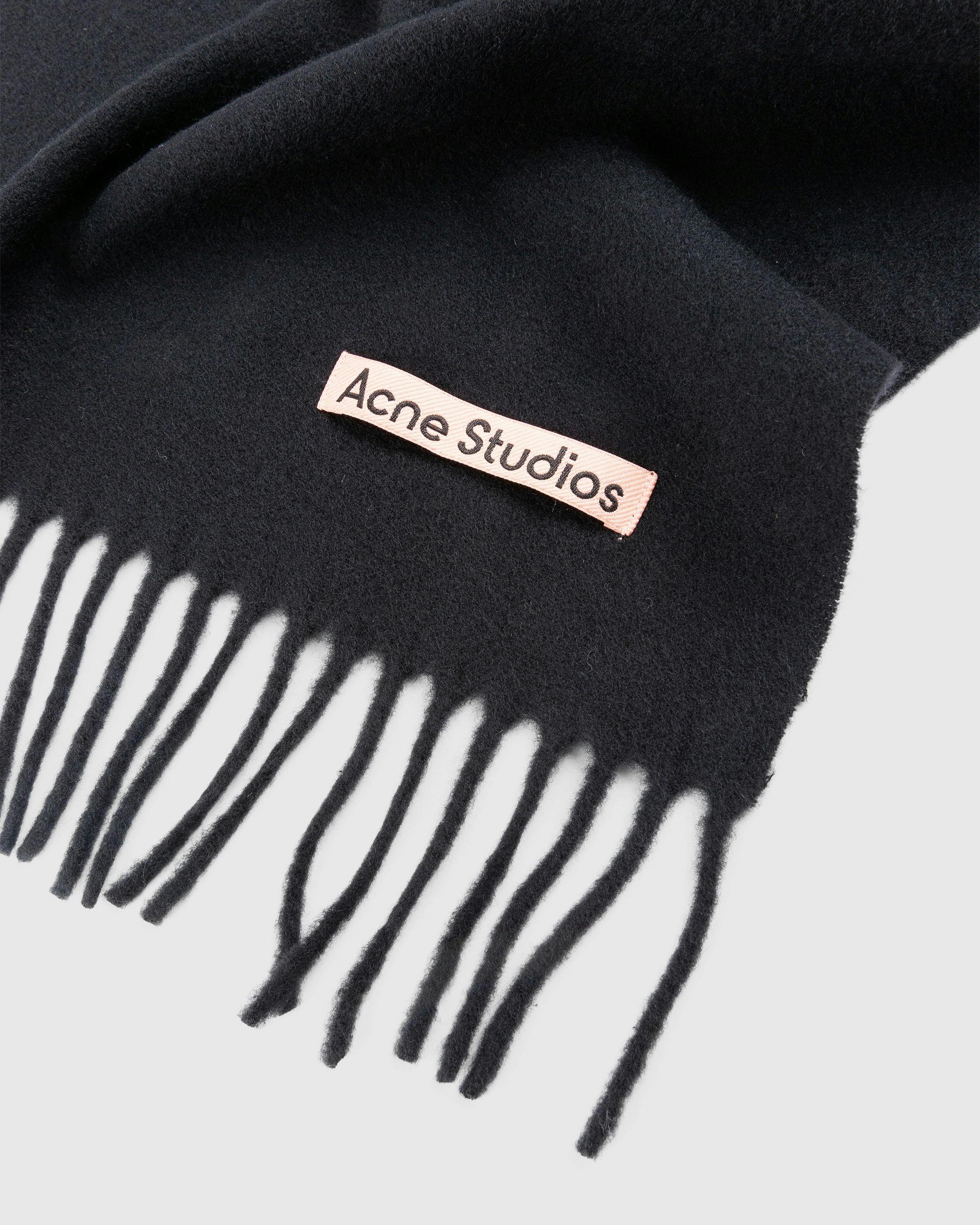 Acne Studios - Wool Fringe Scarf Black - Accessories - Black - Image 3
