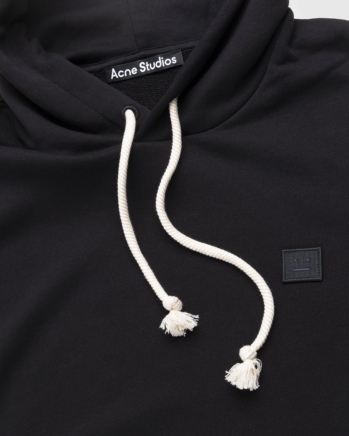 Acne Studios - Organic Cotton Hooded Sweatshirt Black - Clothing - Black - Image 3