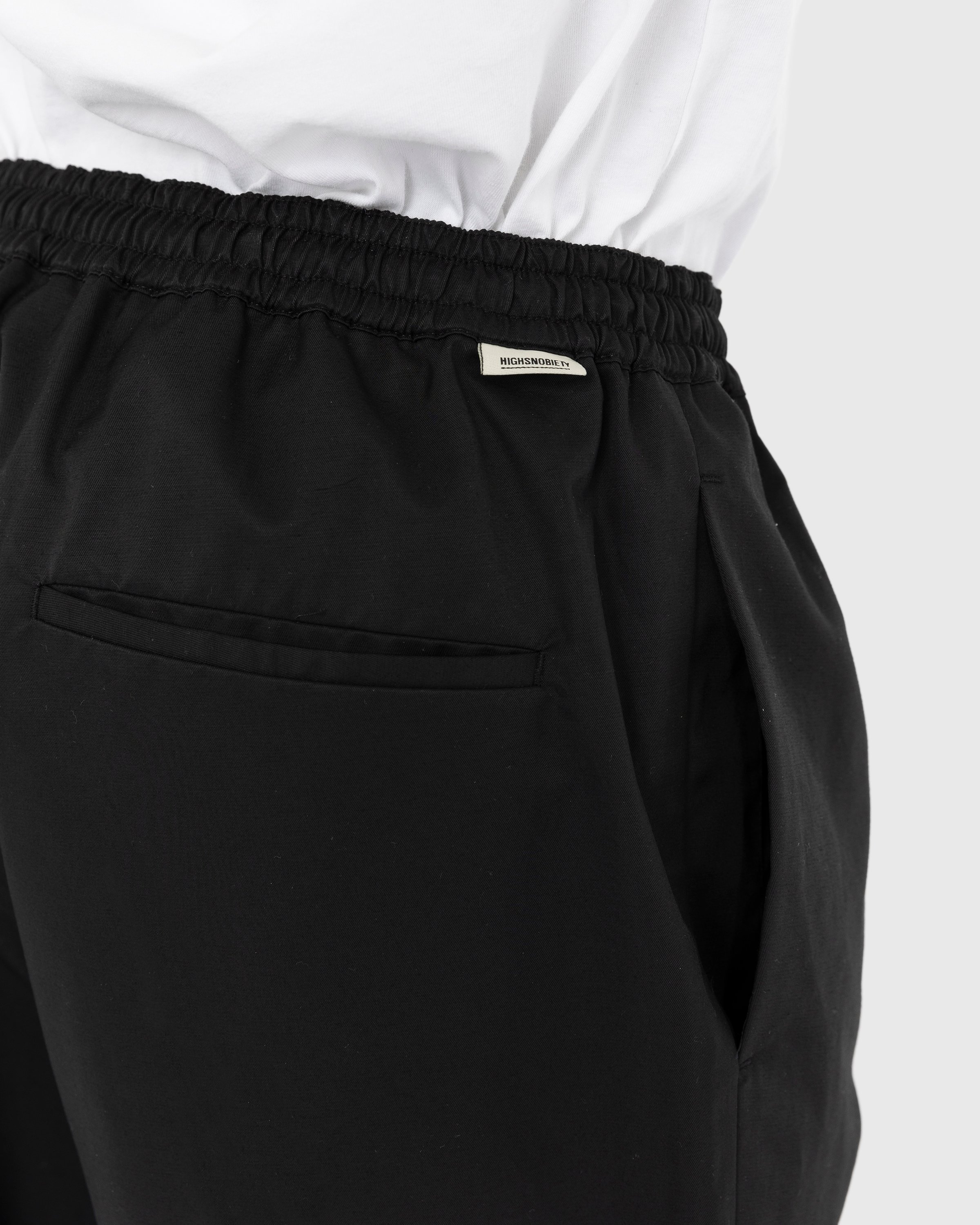 Highsnobiety - Cotton Nylon Elastic Pants Black - Clothing - Black - Image 6