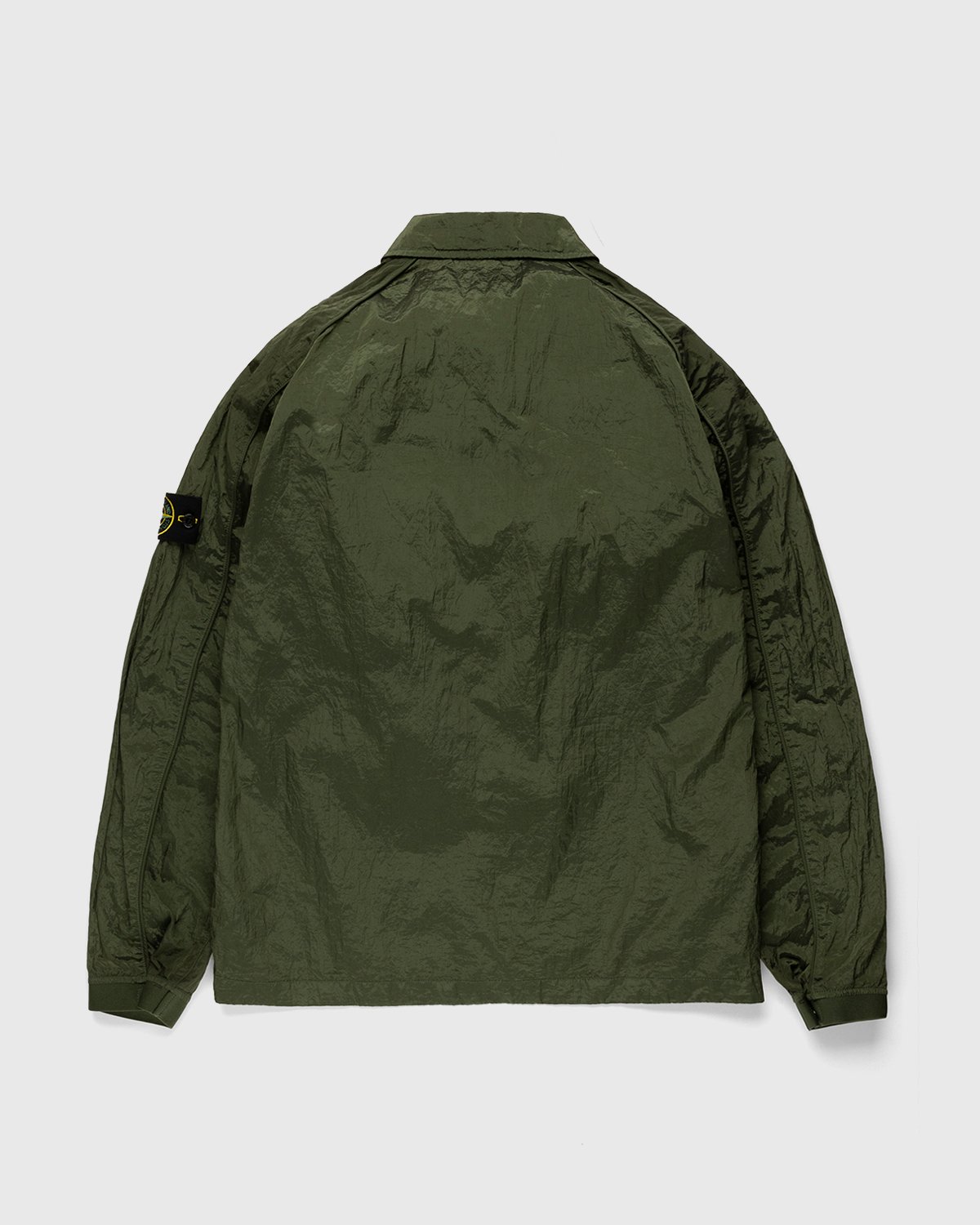 Stone Island - 12321 Garment-Dyed Nylon Metal Overshirt Olive - Clothing - Green - Image 2