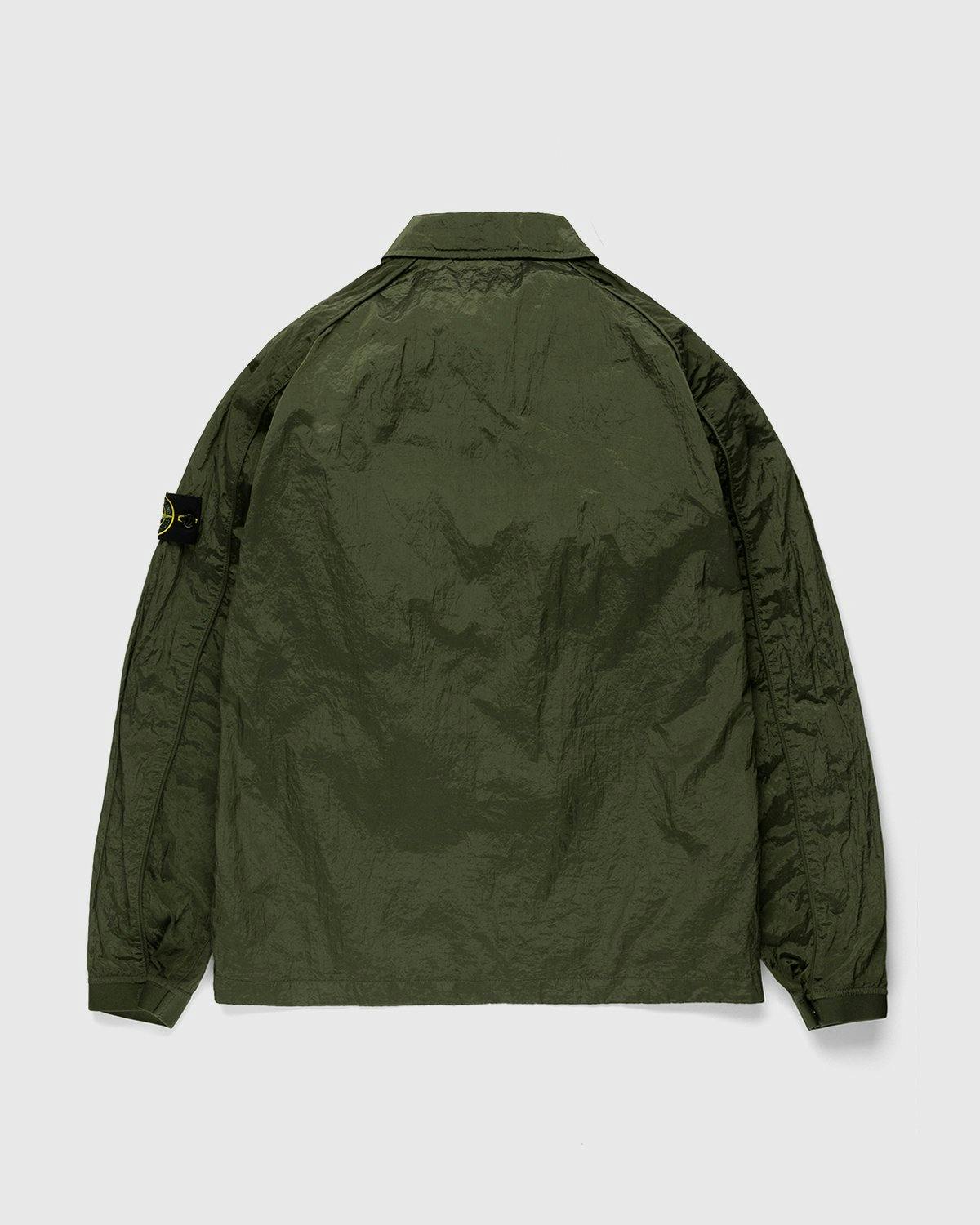 Stone Island - 12321 Garment-Dyed Nylon Metal Overshirt Olive - Clothing - Green - Image 2