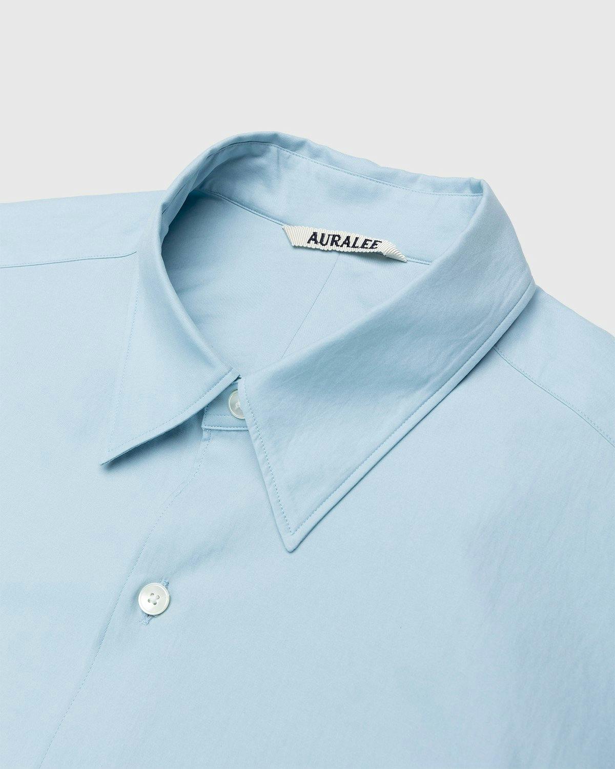Auralee - Twill Shirt Blue - Clothing - Blue - Image 3