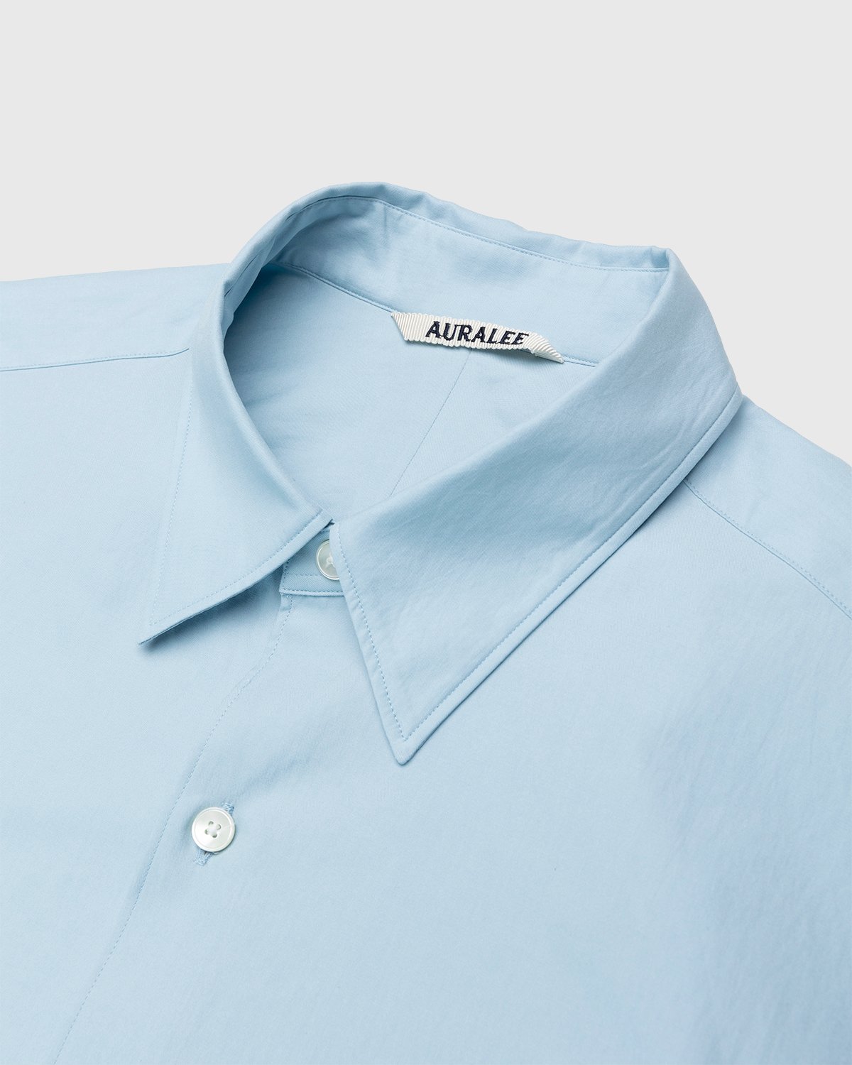 Auralee - Twill Shirt Blue - Clothing - Blue - Image 3