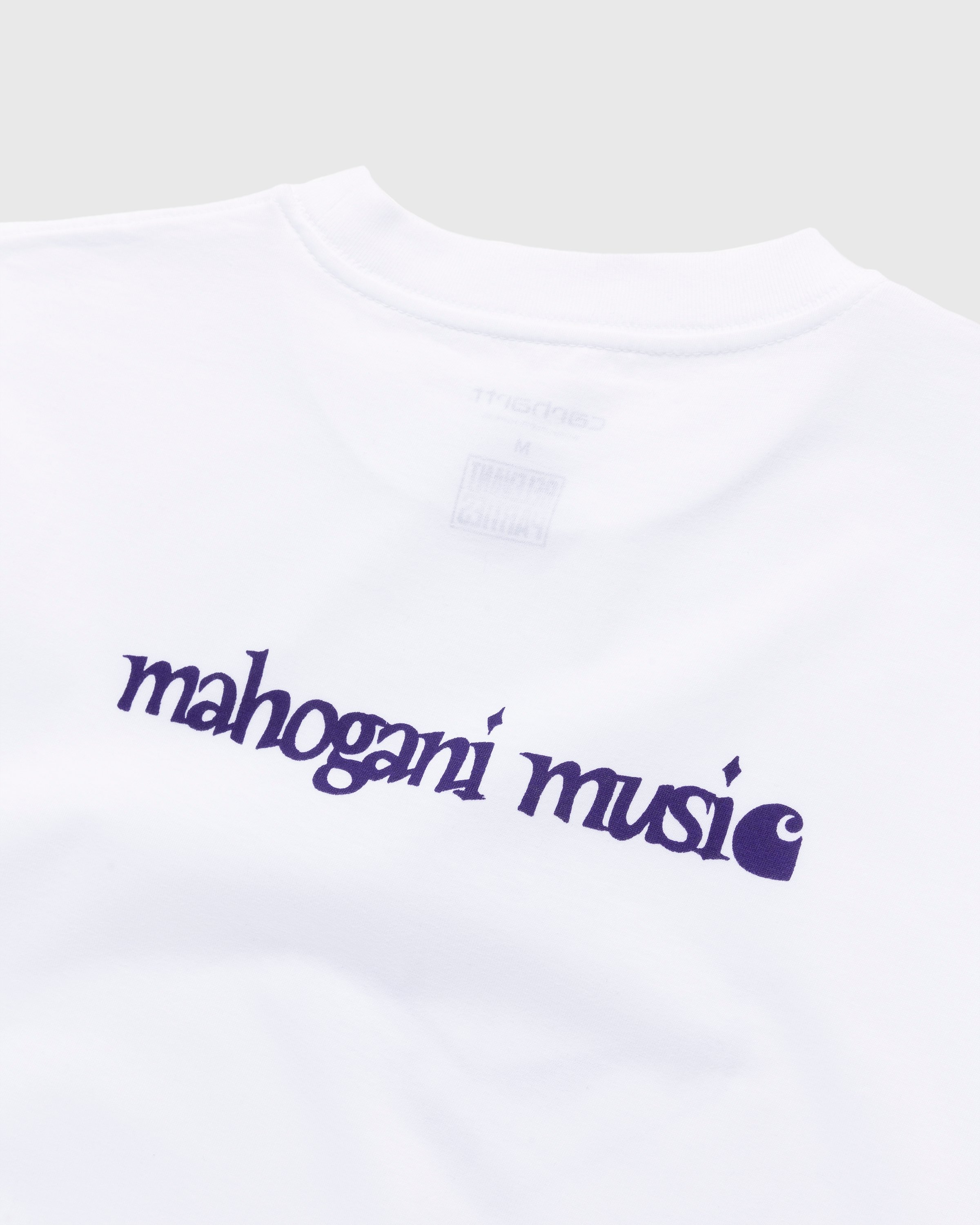 Carhartt WIP - Mahogani Music T-Shirt White/Purple - Clothing - White - Image 3