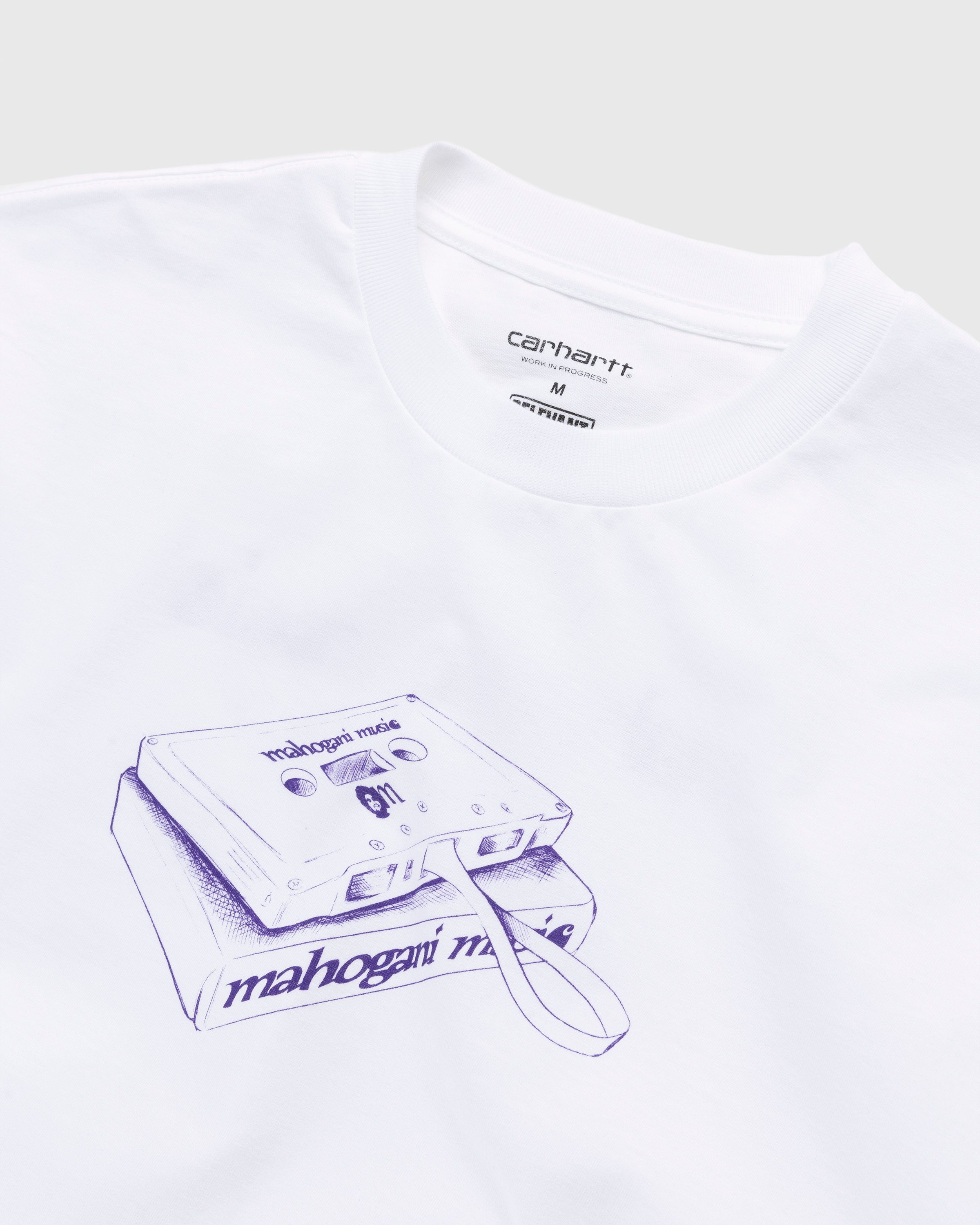 Carhartt WIP - Mahogani Music T-Shirt White/Purple - Clothing - White - Image 4