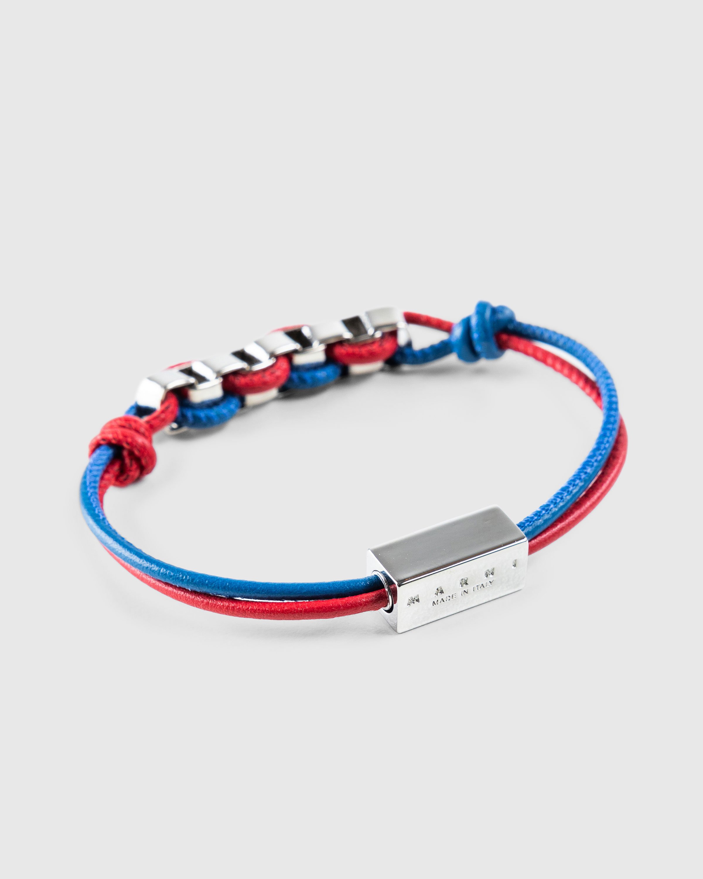 Marni - Logo Chain Leather Bracelet Red/Ocean - Accessories - Multi - Image 3