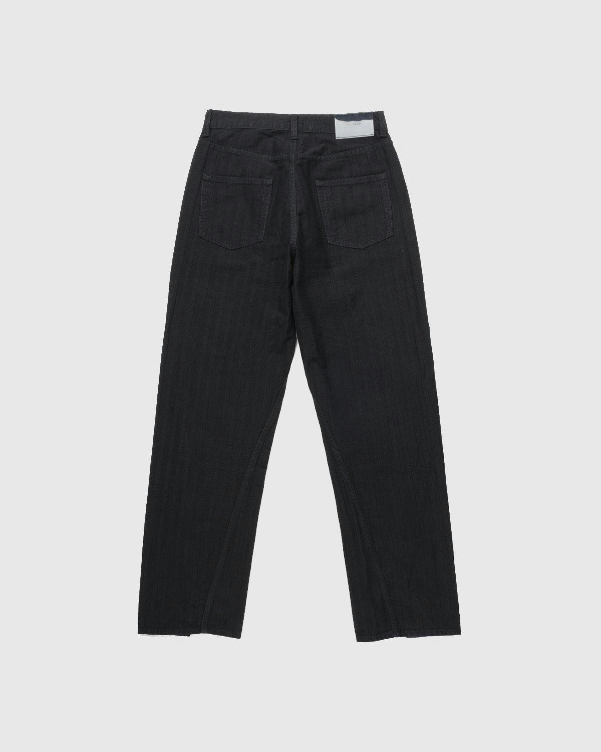 Our Legacy - Sabot Cut Overdyed HBT Stripe Black - Clothing - Black - Image 2