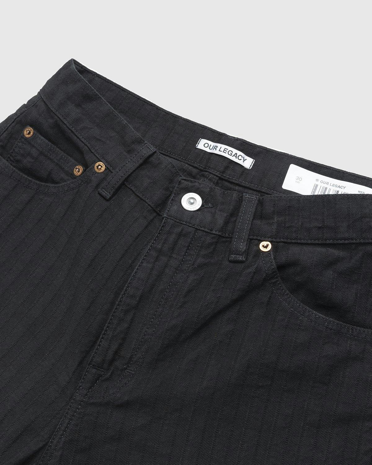 Our Legacy - Sabot Cut Overdyed HBT Stripe Black - Clothing - Black - Image 5