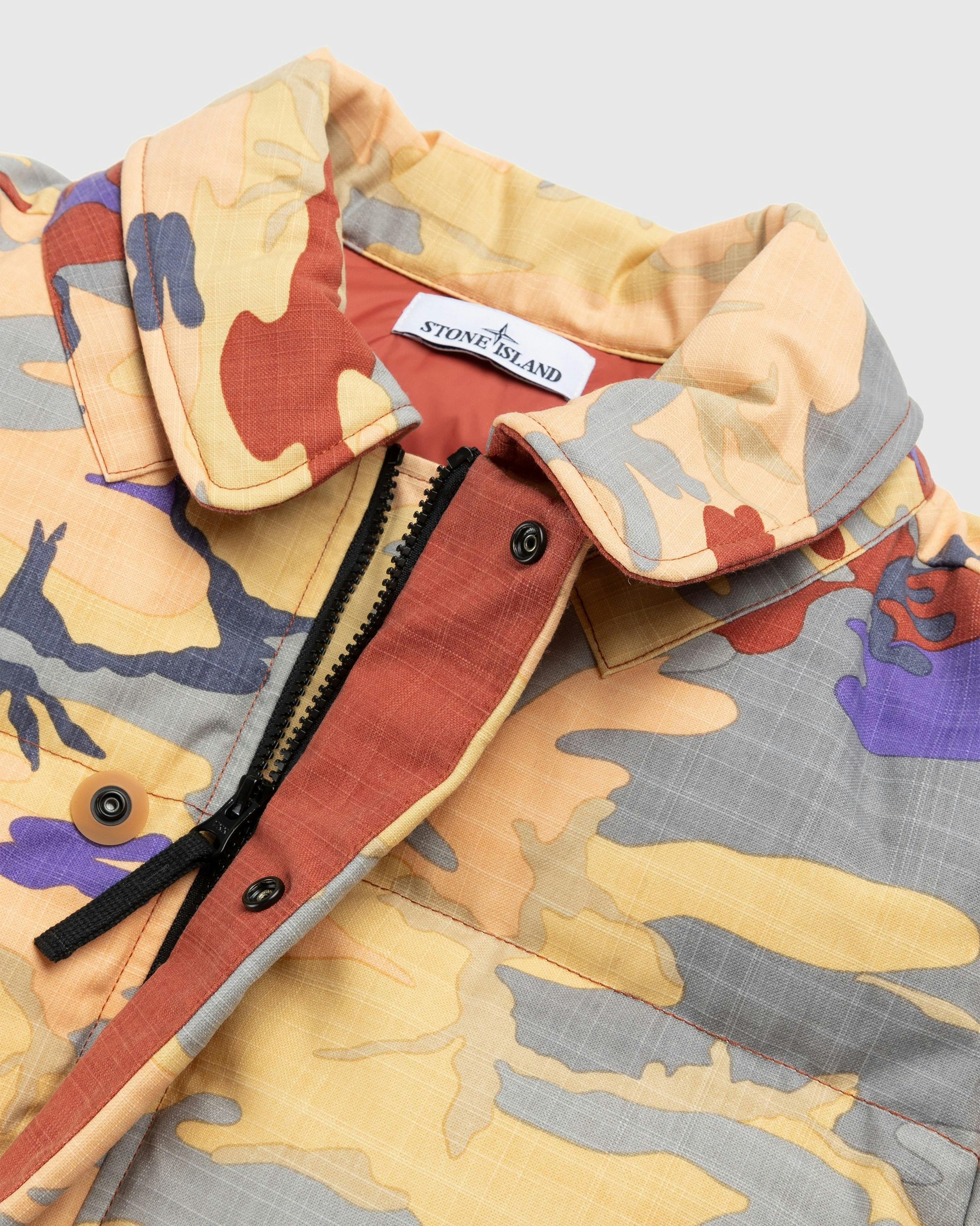 Stone Island - Heritage Camo Ripstop Nylon Down Jacket Orange - Clothing - Orange - Image 3