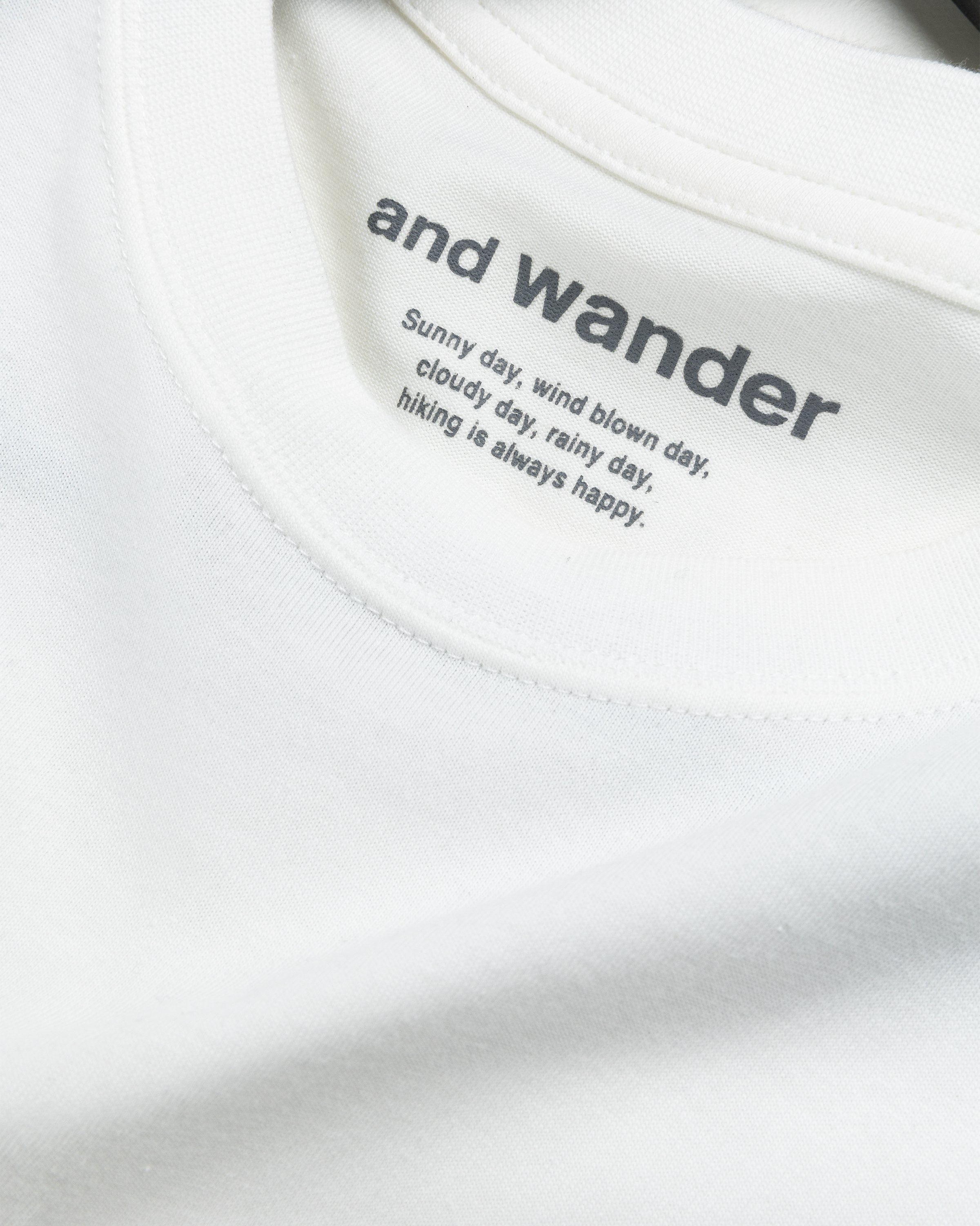 And Wander - In The Mountain Printed Tee White - Clothing - White - Image 5