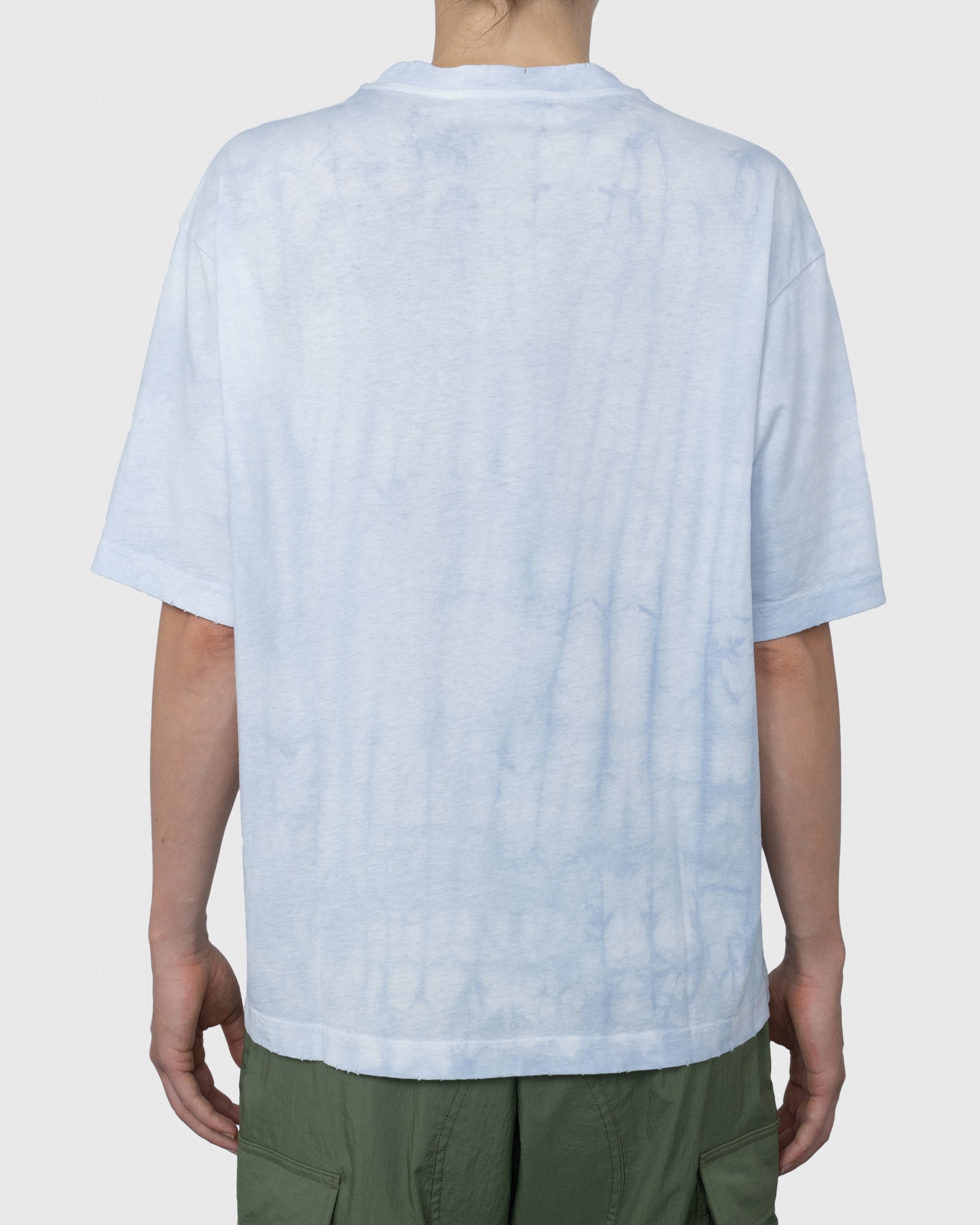 Acne Studios - Tea Dyed Logo Stamp T-Shirt Blue - Clothing - Blue - Image 4