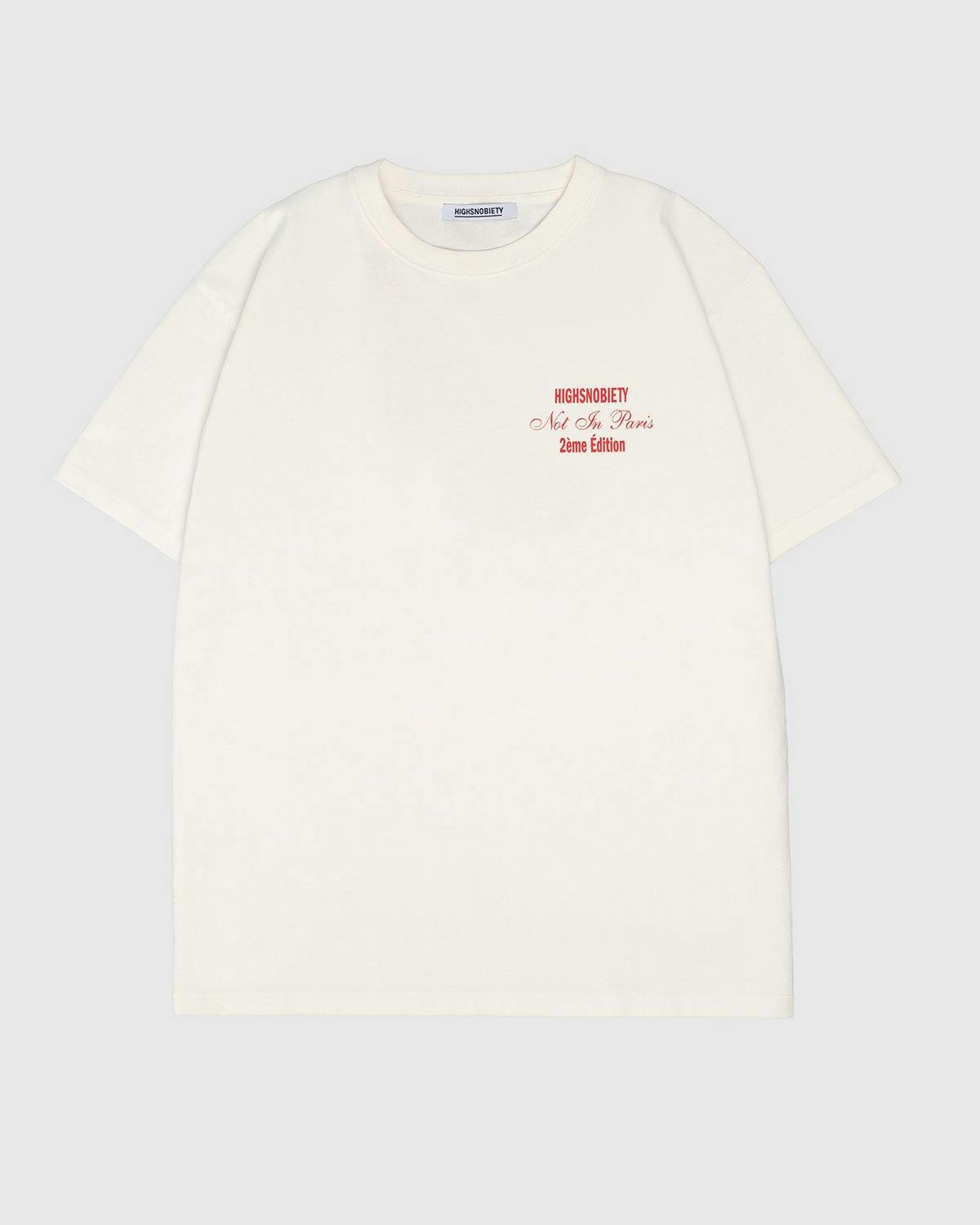 Highsnobiety - Not In Paris Red Heel T-Shirt White - Clothing - White - Image 2