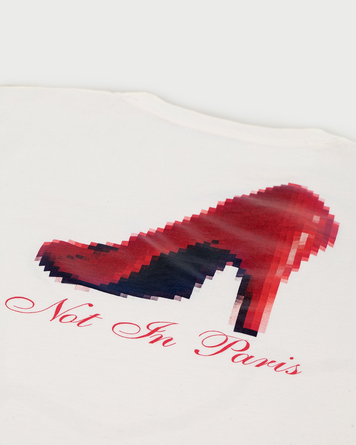 Highsnobiety - Not In Paris Red Heel T-Shirt White - Clothing - White - Image 4