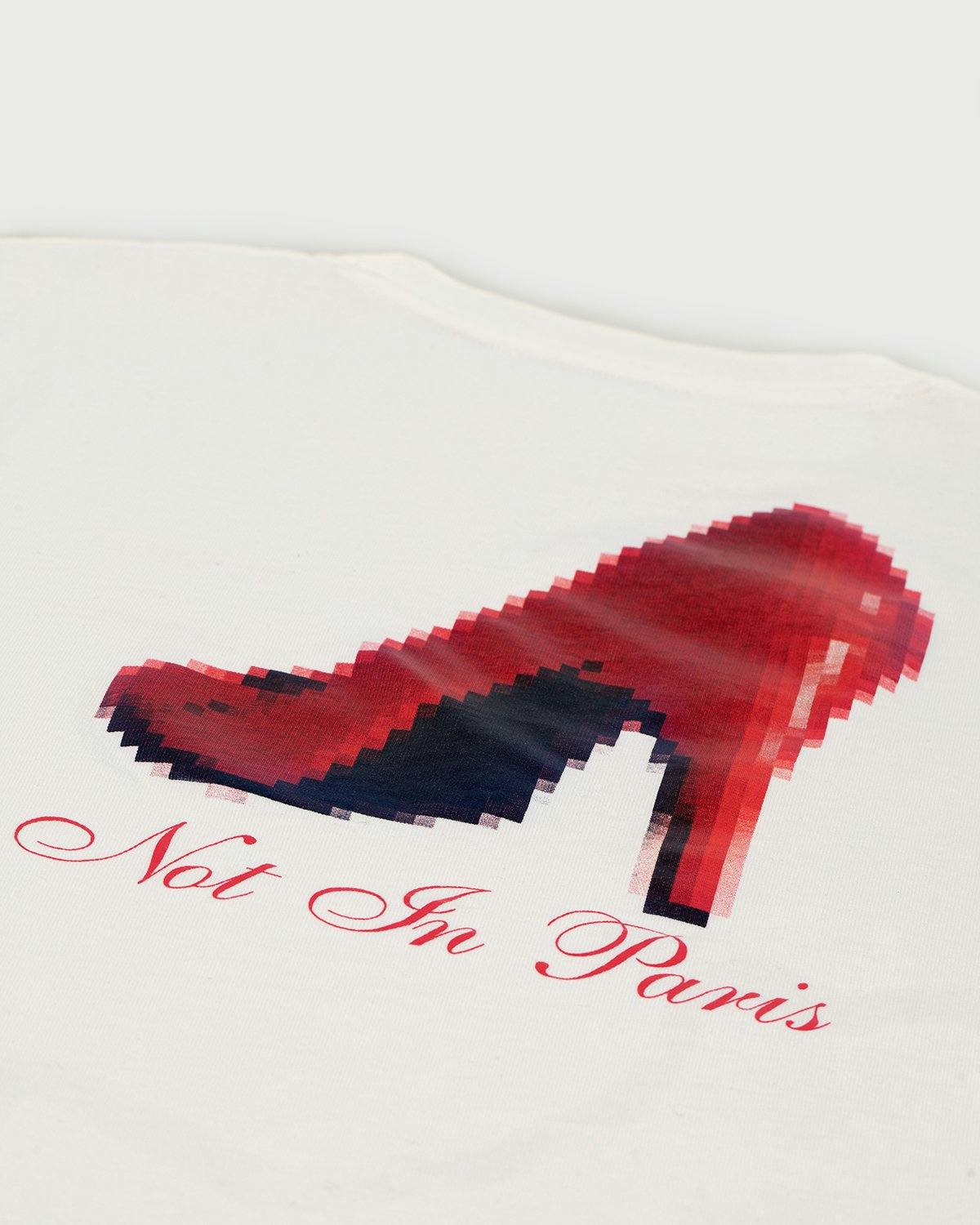 Highsnobiety - Not In Paris Red Heel T-Shirt White - Clothing - White - Image 4