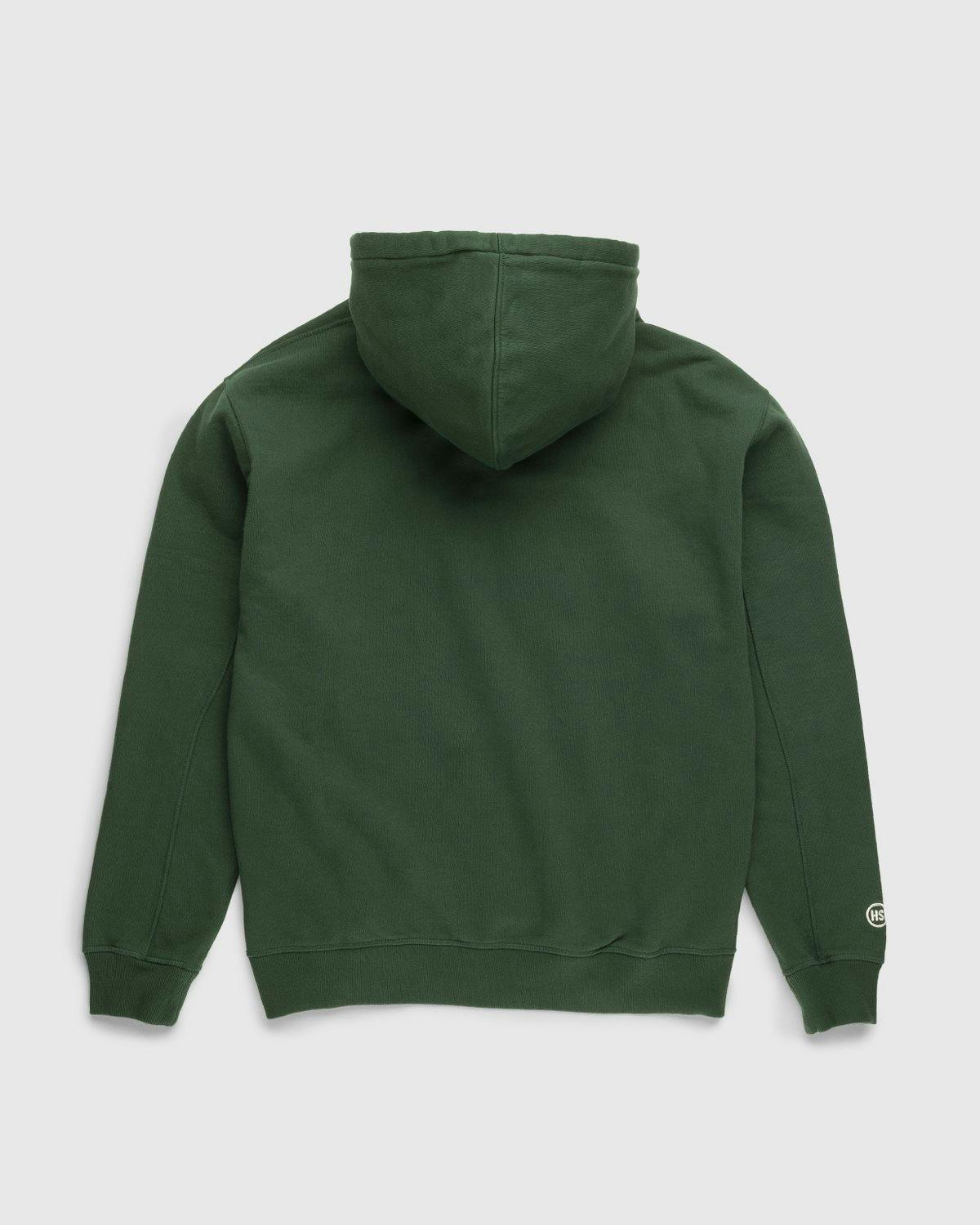 Highsnobiety - Logo Fleece Staples Hoodie Campus Green - Clothing - Green - Image 2