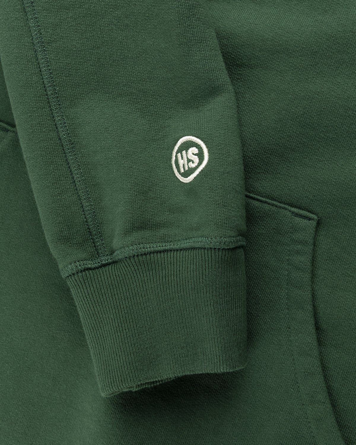 Highsnobiety - Logo Fleece Staples Hoodie Campus Green - Clothing - Green - Image 4