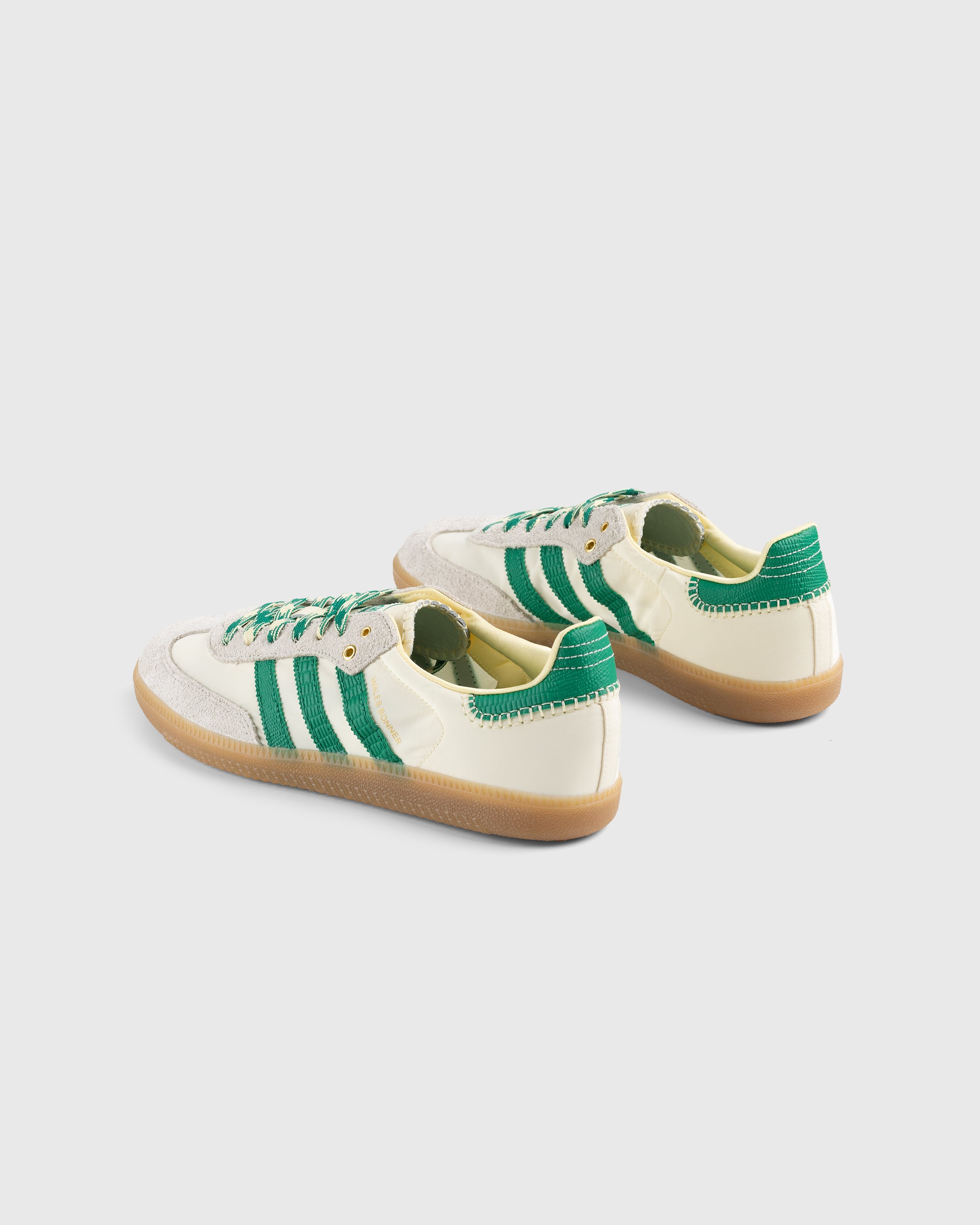 Adidas x Wales Bonner - WB Samba Cream White/Bold Green/Easy Yellow - Footwear - Beige - Image 4