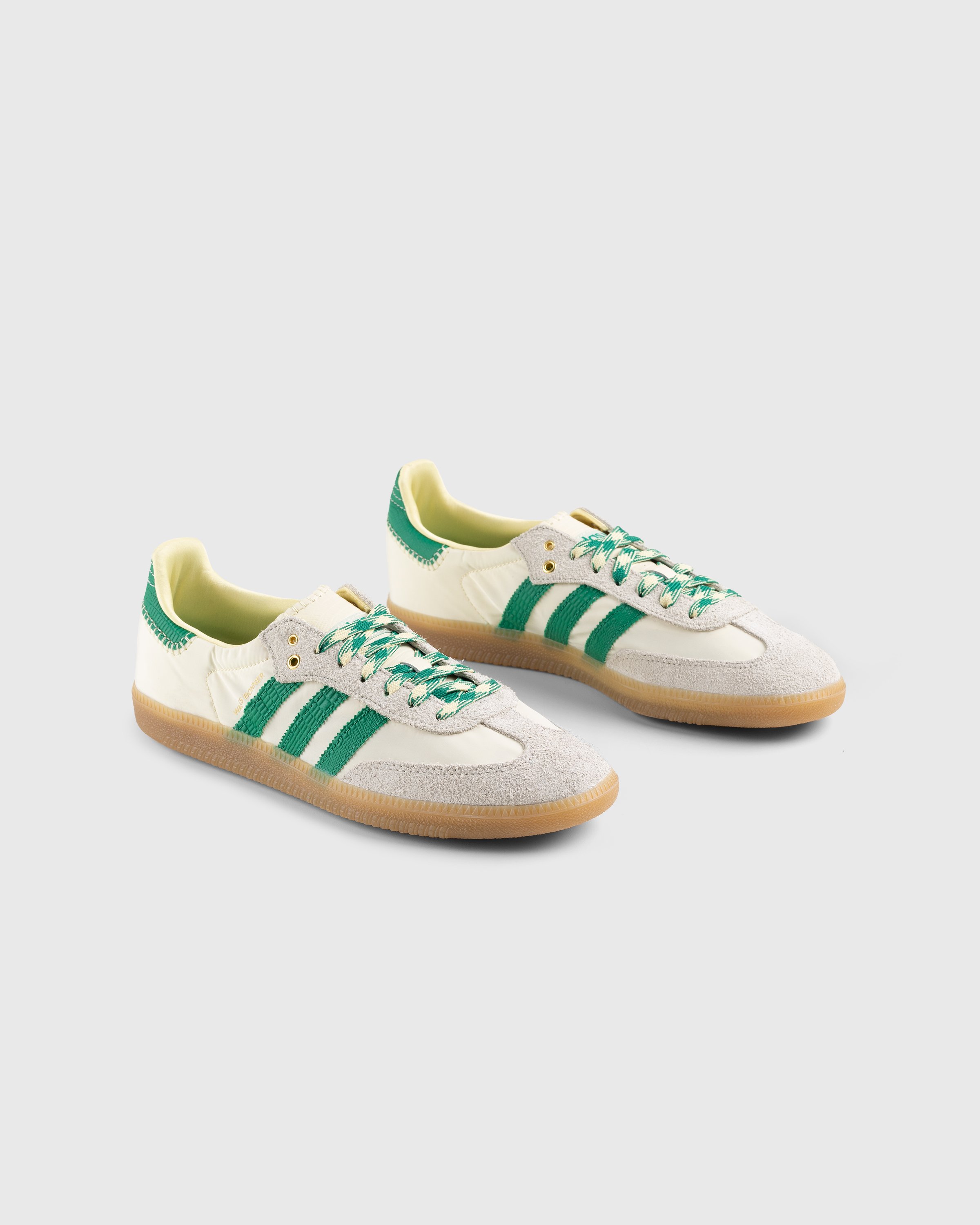 Adidas x Wales Bonner - WB Samba Cream White/Bold Green/Easy Yellow - Footwear - Beige - Image 3