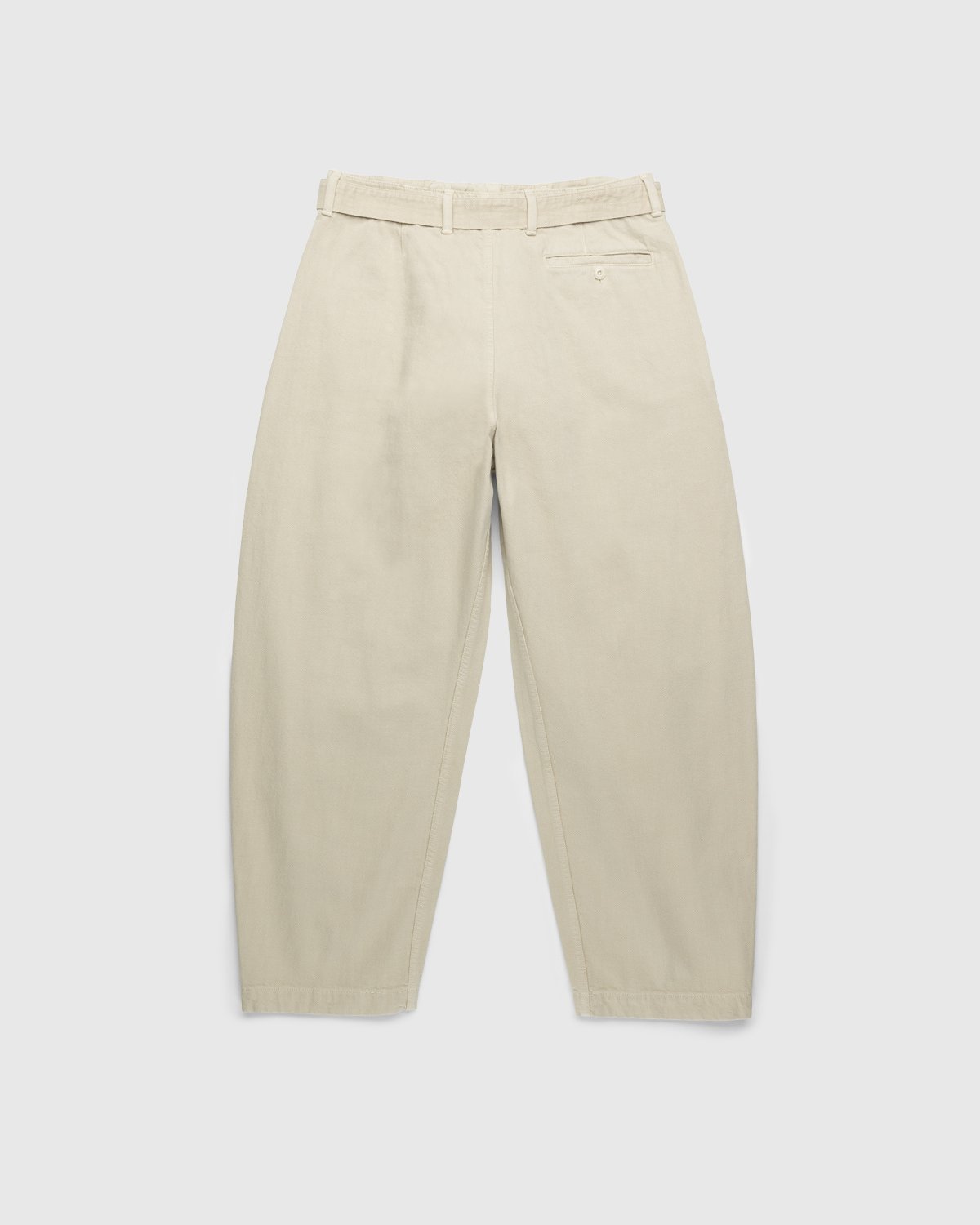 Lemaire - Rinsed Denim Twisted Pants Saltpeter - Clothing - Beige - Image 2
