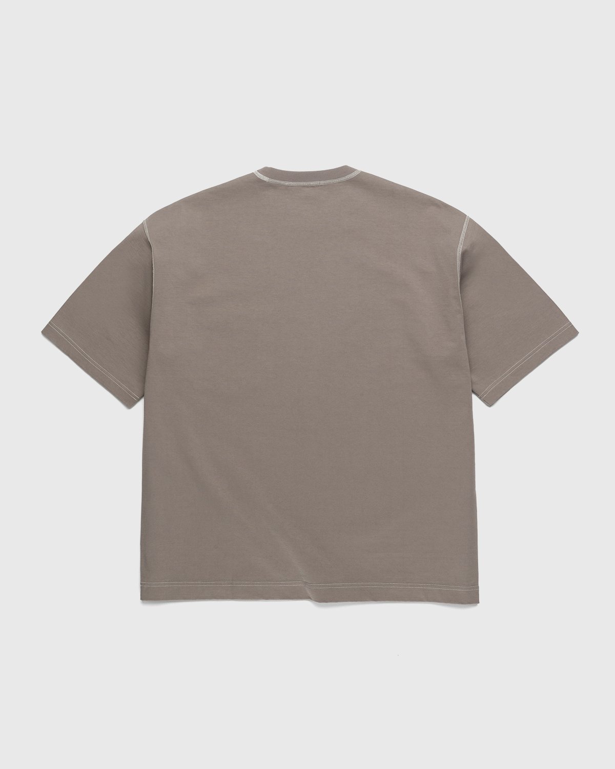 Auralee - Cotton Knit Pocket T-Shirt Grey Beige - Clothing - Beige - Image 2