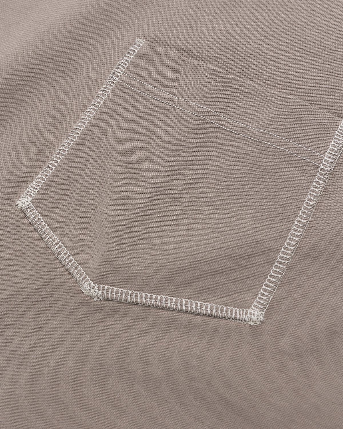 Auralee - Cotton Knit Pocket T-Shirt Grey Beige - Clothing - Beige - Image 5