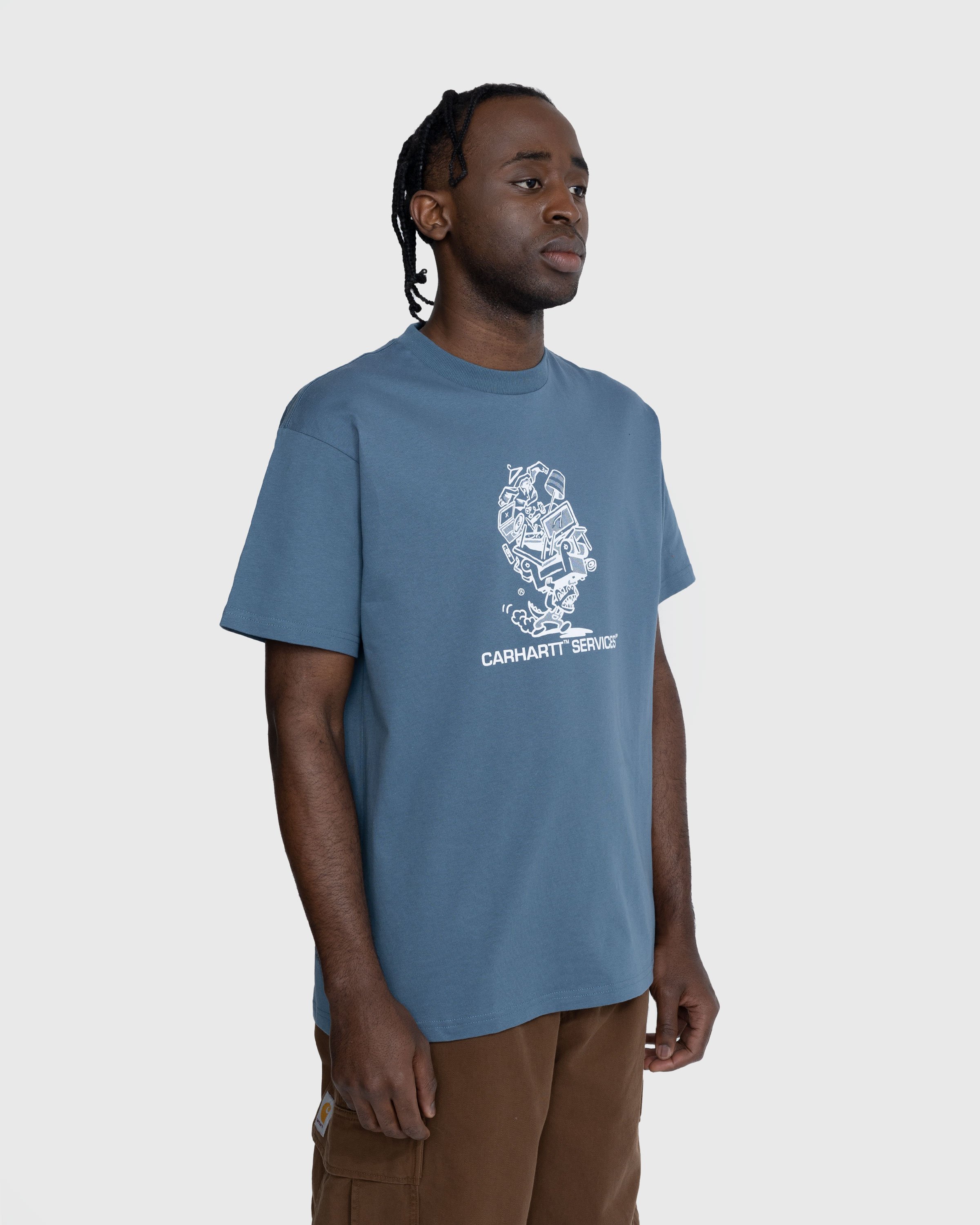 Carhartt WIP - Moving Service T-Shirt Storm Blue - Clothing - Blue - Image 4