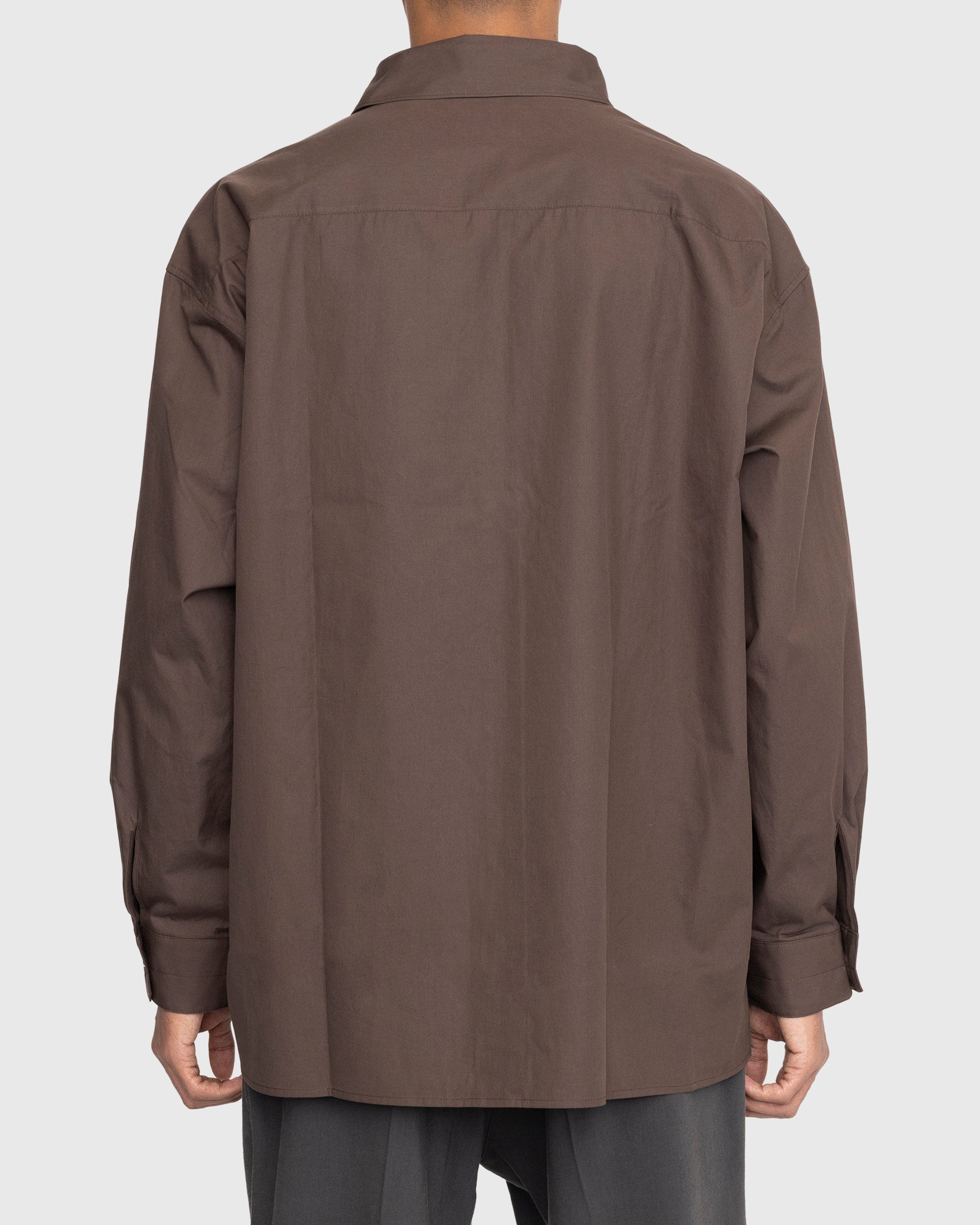 Lemaire - Regular Collar Twisted Shirt Brown - Clothing - Black - Image 3