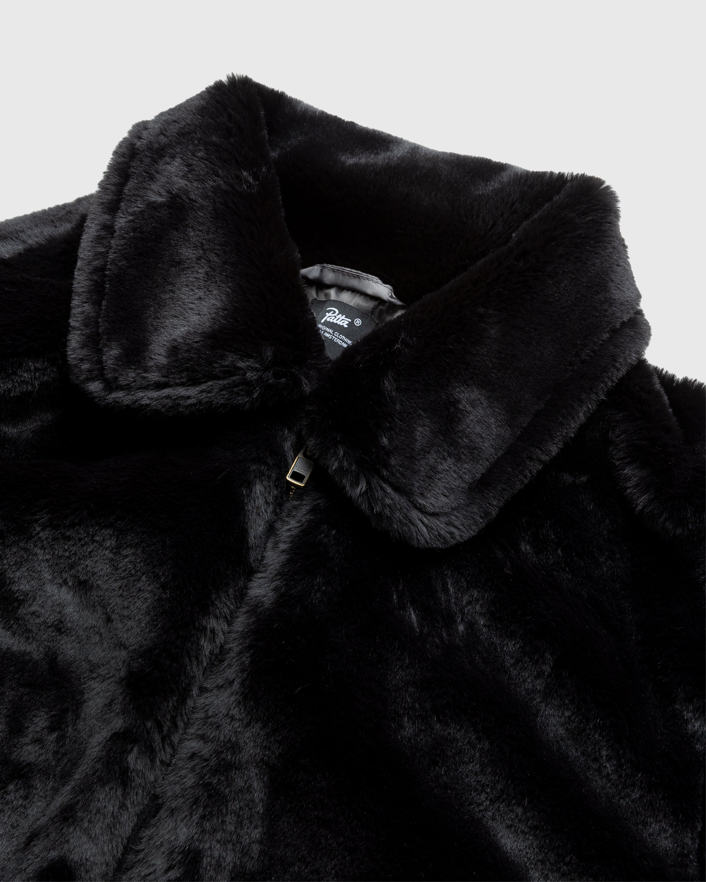 Patta - Faux Fur Coach Jacket Black - Clothing - Black - Image 4
